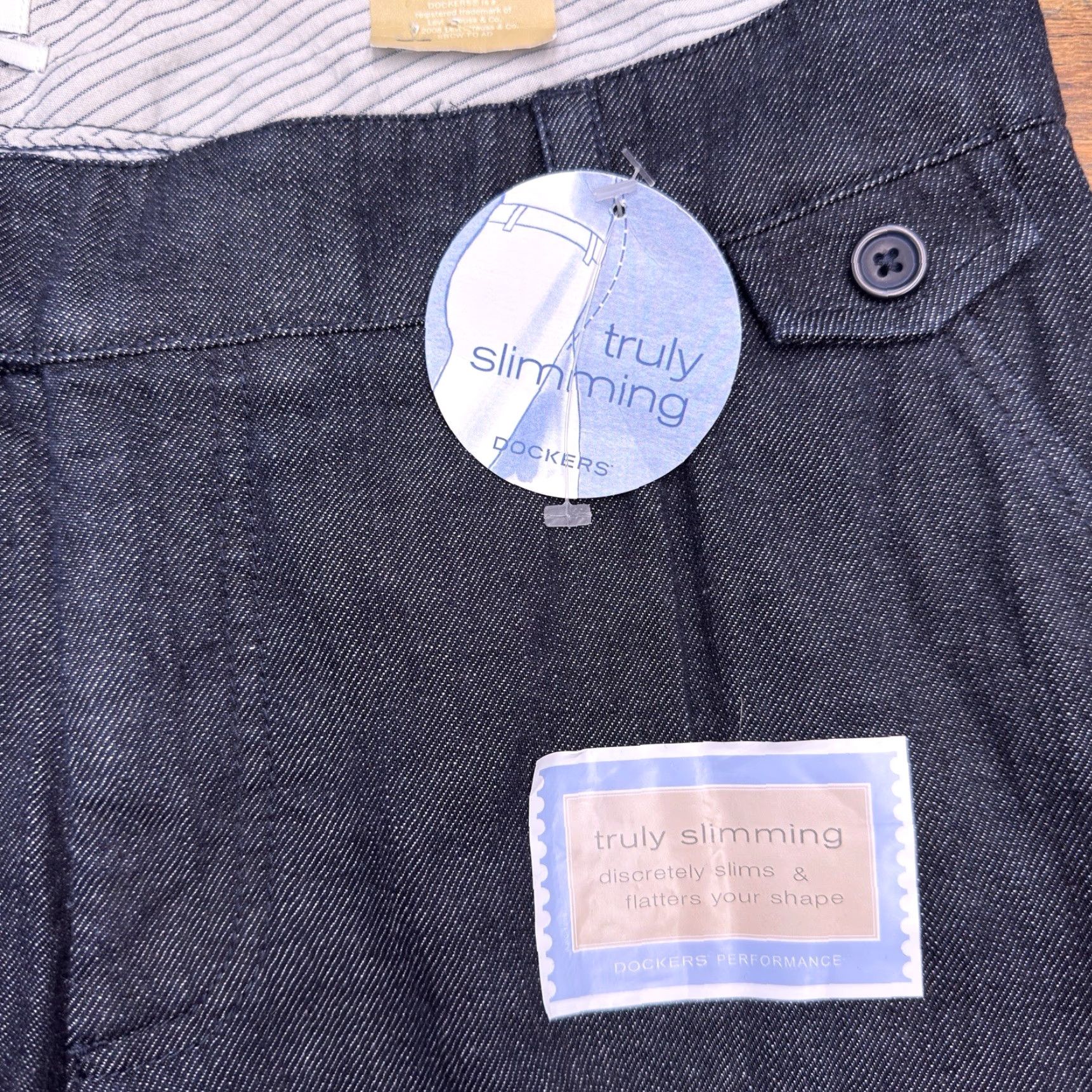 Dockers Dockers Jaelynn Pants Womens 14 Medium Blue Truly Slimming Performance Curvy New Size 36" / US 14 / IT 50 - 4 Thumbnail