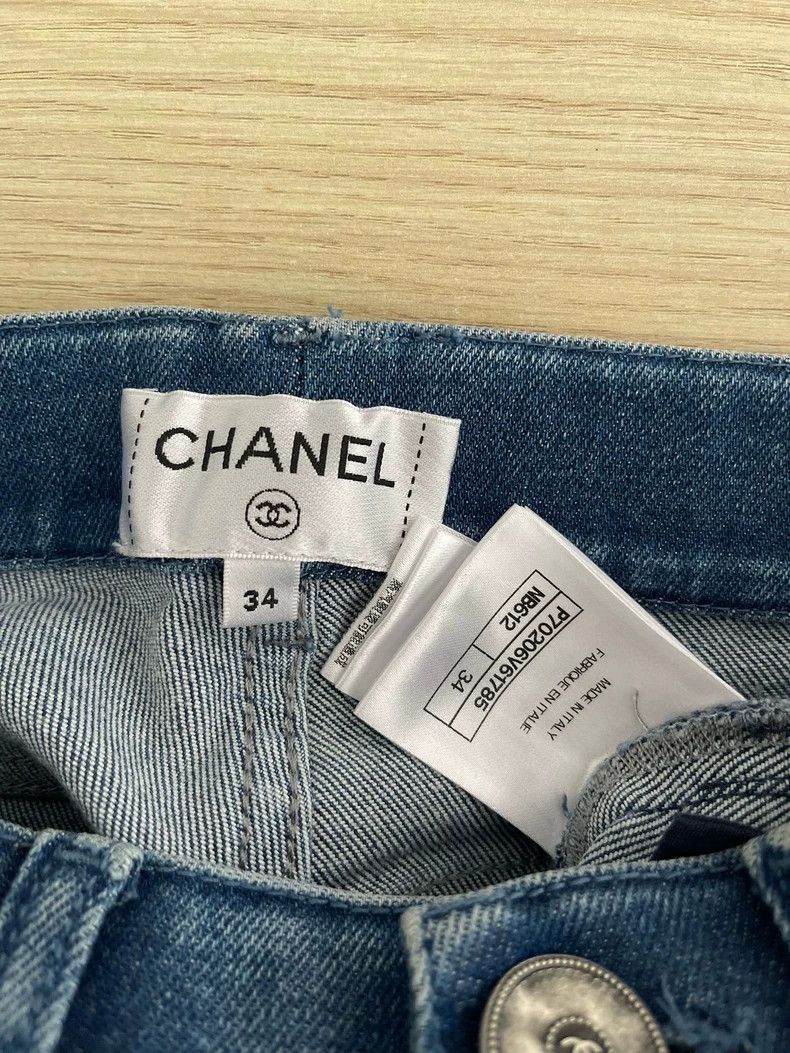 Chanel Chanel 22p blue embossed jeans Size 42" / US 20 - 3 Thumbnail