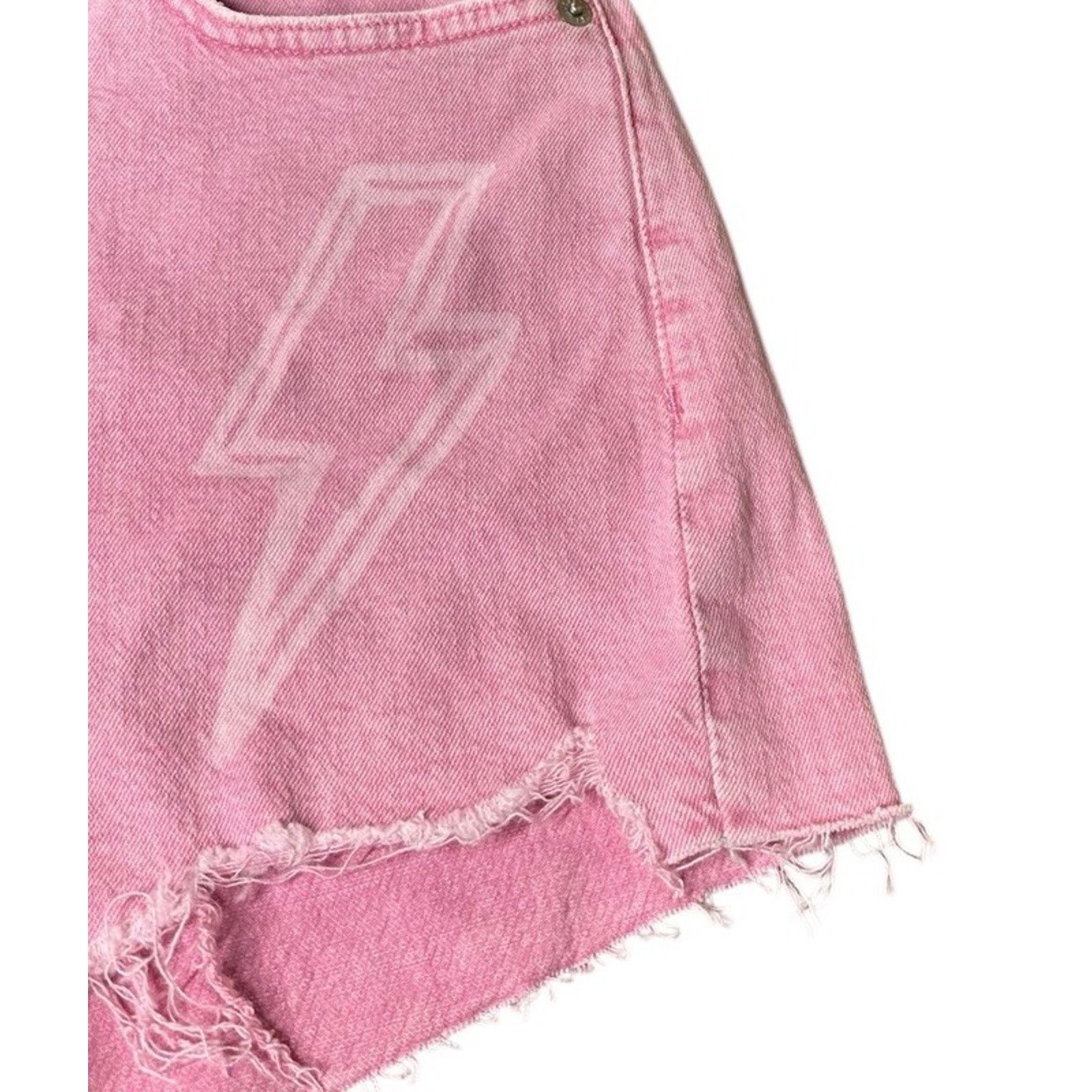Lucky Brand Lucky Brand AC DC High Rise Mom Pink Denim Jean Shorts 2/26 Size 26" / US 2 / IT 38 - 3 Thumbnail
