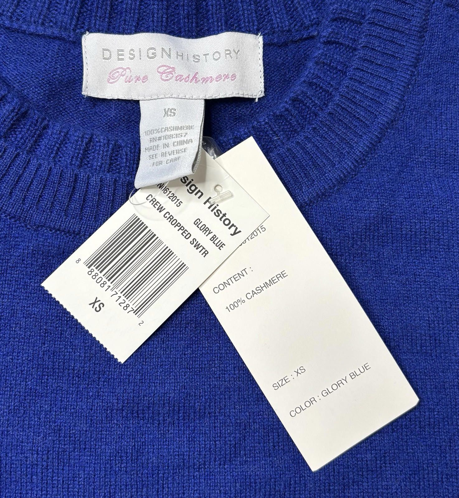 Other Design History Sweater Womens XS Cashmere Crop Oversized Size XS / US 0-2 / IT 36-38 - 2 Thumbnail