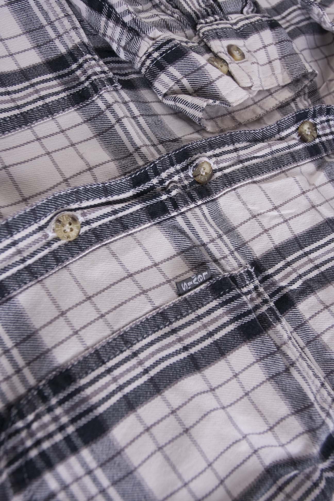 Levi's Levis Shirt Flannel Size M White / Gray Plaid Size US M / EU 48-50 / 2 - 3 Thumbnail