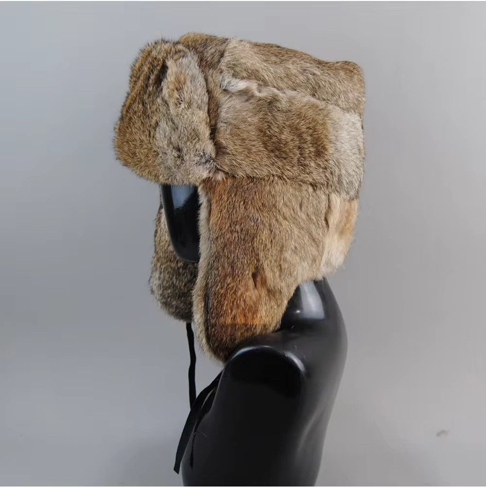 Japanese Brand Size M Winter Season Streetwear Russian Rabbit Fur Ushanka Size ONE SIZE - 8 Thumbnail