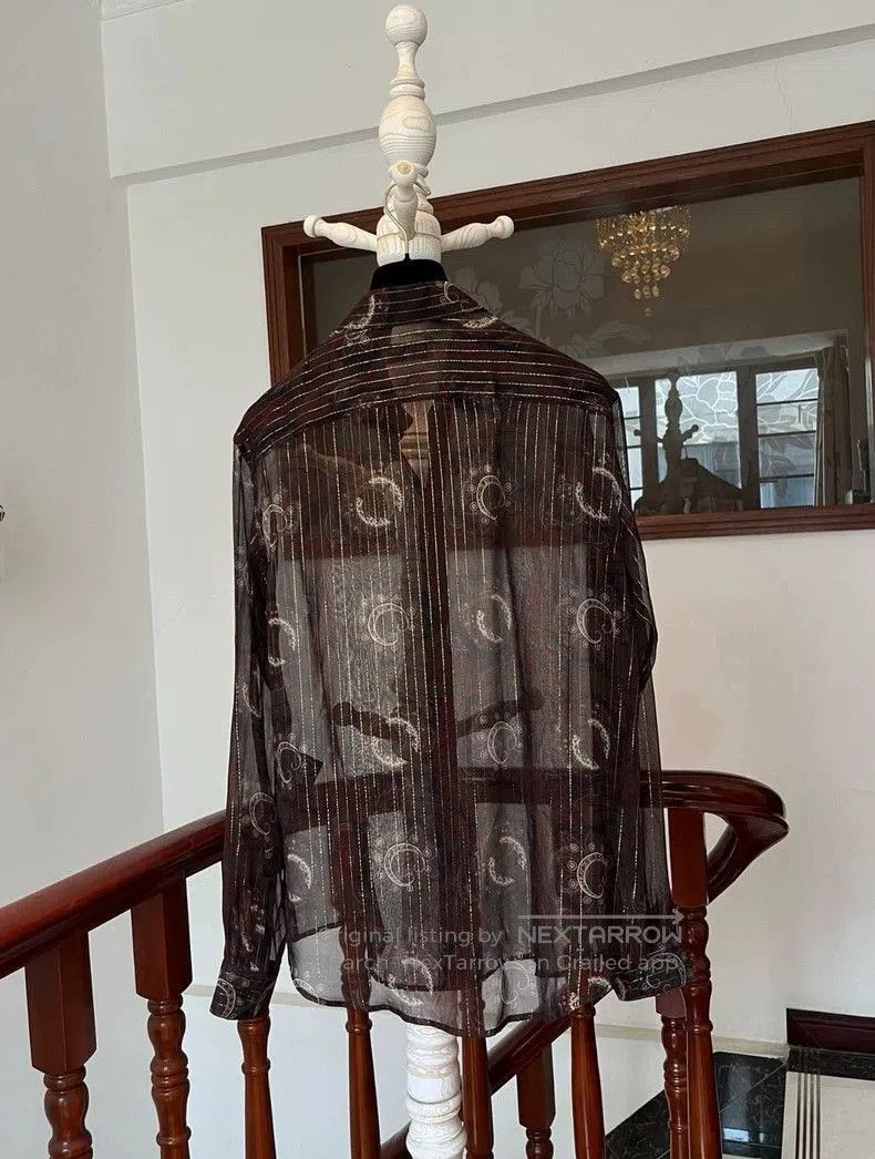 Saint Laurent Paris Saint Laurent 2018SS Silk Gold Thread Shirt. Size US M / EU 48-50 / 2 - 4 Thumbnail