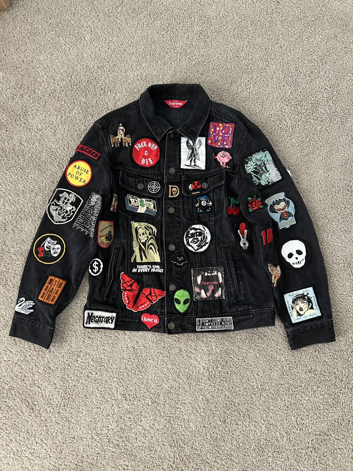 Supreme Supreme patches denim trucker jacket size extra