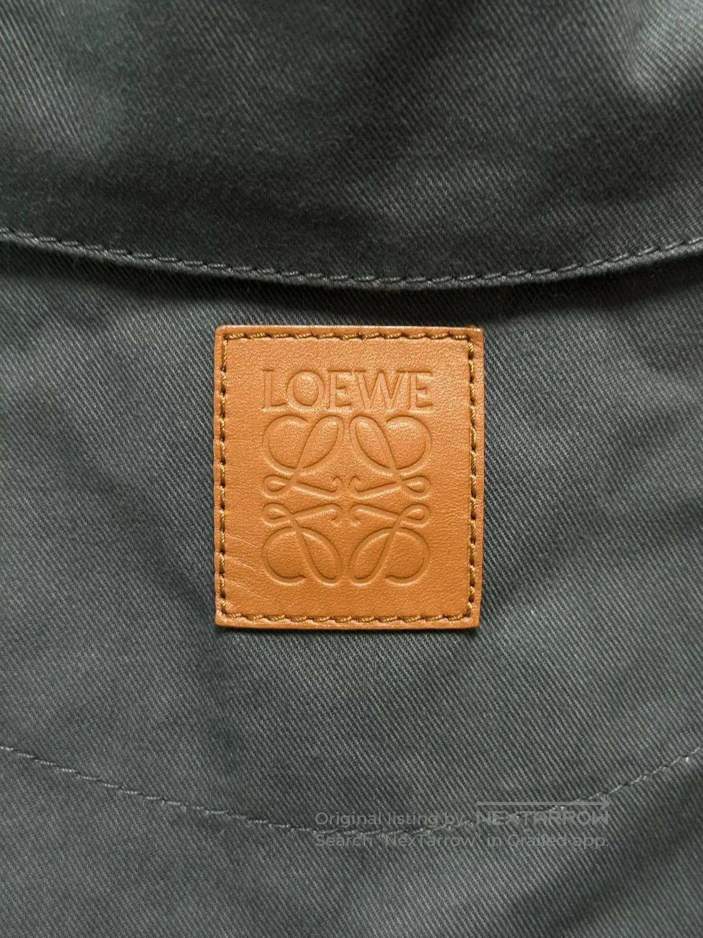 Loewe Loewe Leather Logo Patch Leather Sleeve Short Jacket. Size S / US 4 / IT 40 - 3 Thumbnail