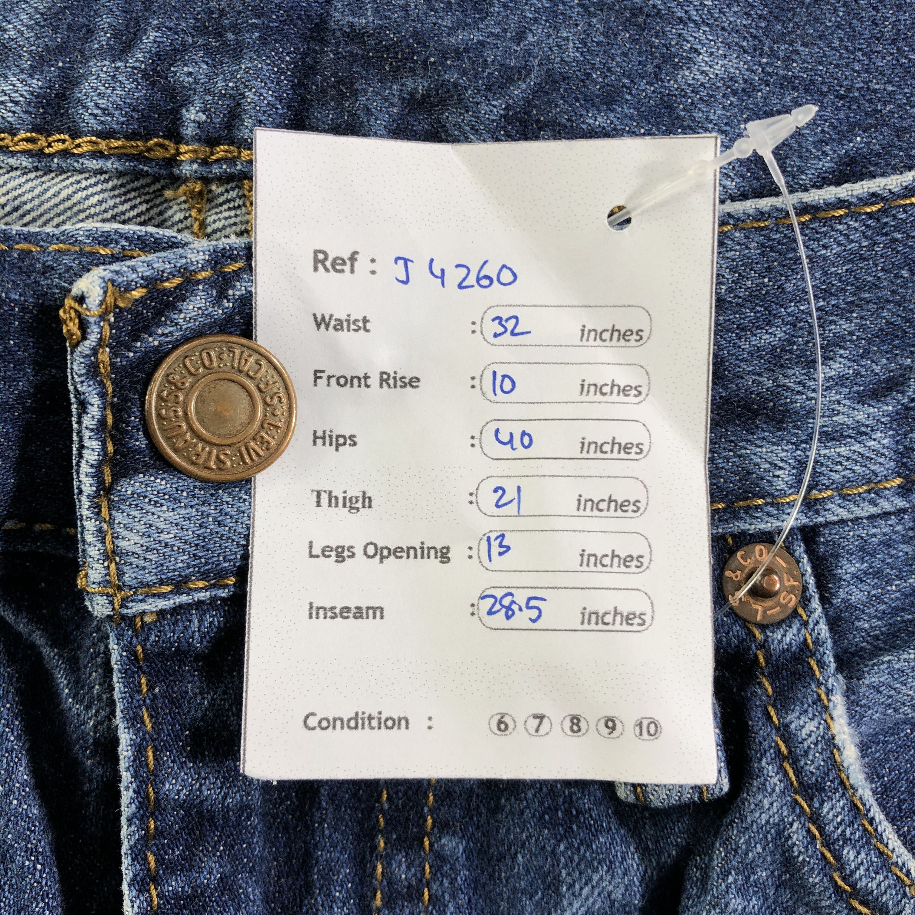 Levi's Vintage Blue Wash Levis 511 Jeans-J4260 Size US 32 / EU 48 - 11 Thumbnail