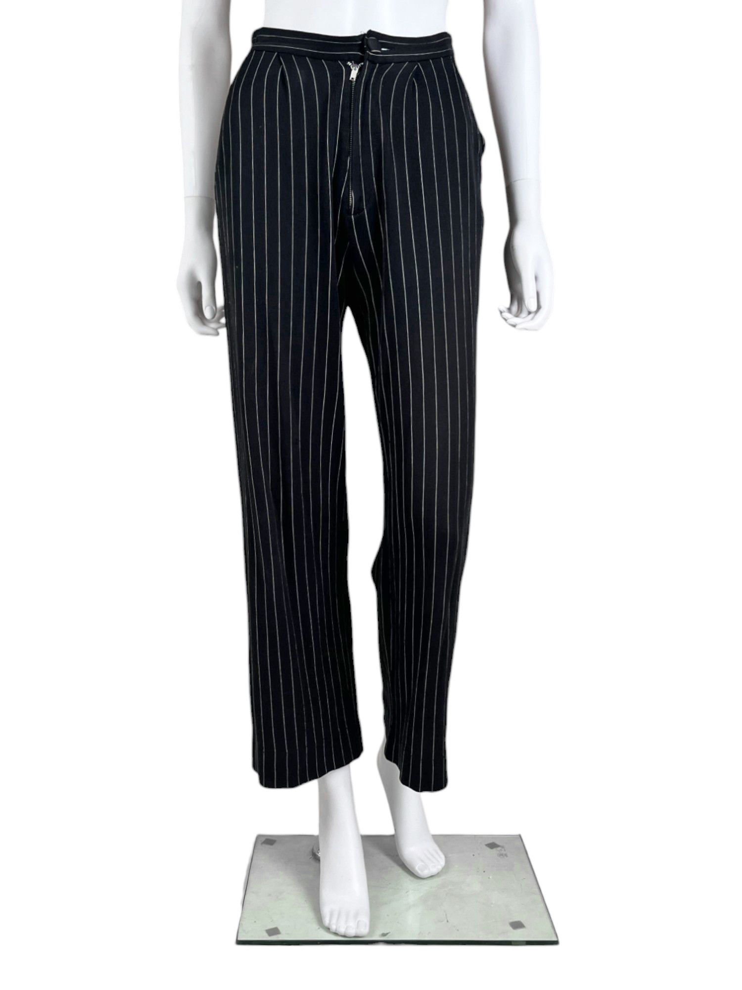 Yohji Yamamoto 2000's Striped Black Pants Size 26" / US 2 / IT 38 - 1 Thumbnail