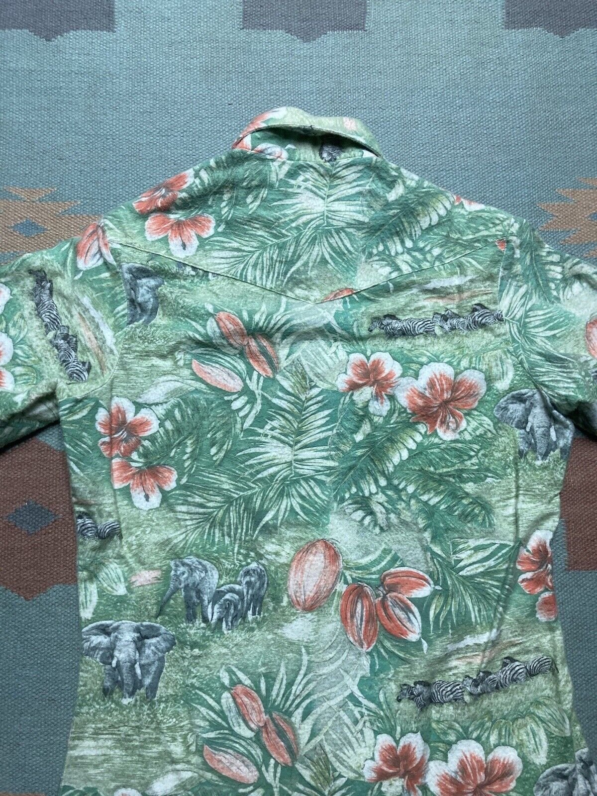 Vintage 70s Pearl snap western shirt brushed cotton animal zebra M Size US M / EU 48-50 / 2 - 6 Thumbnail