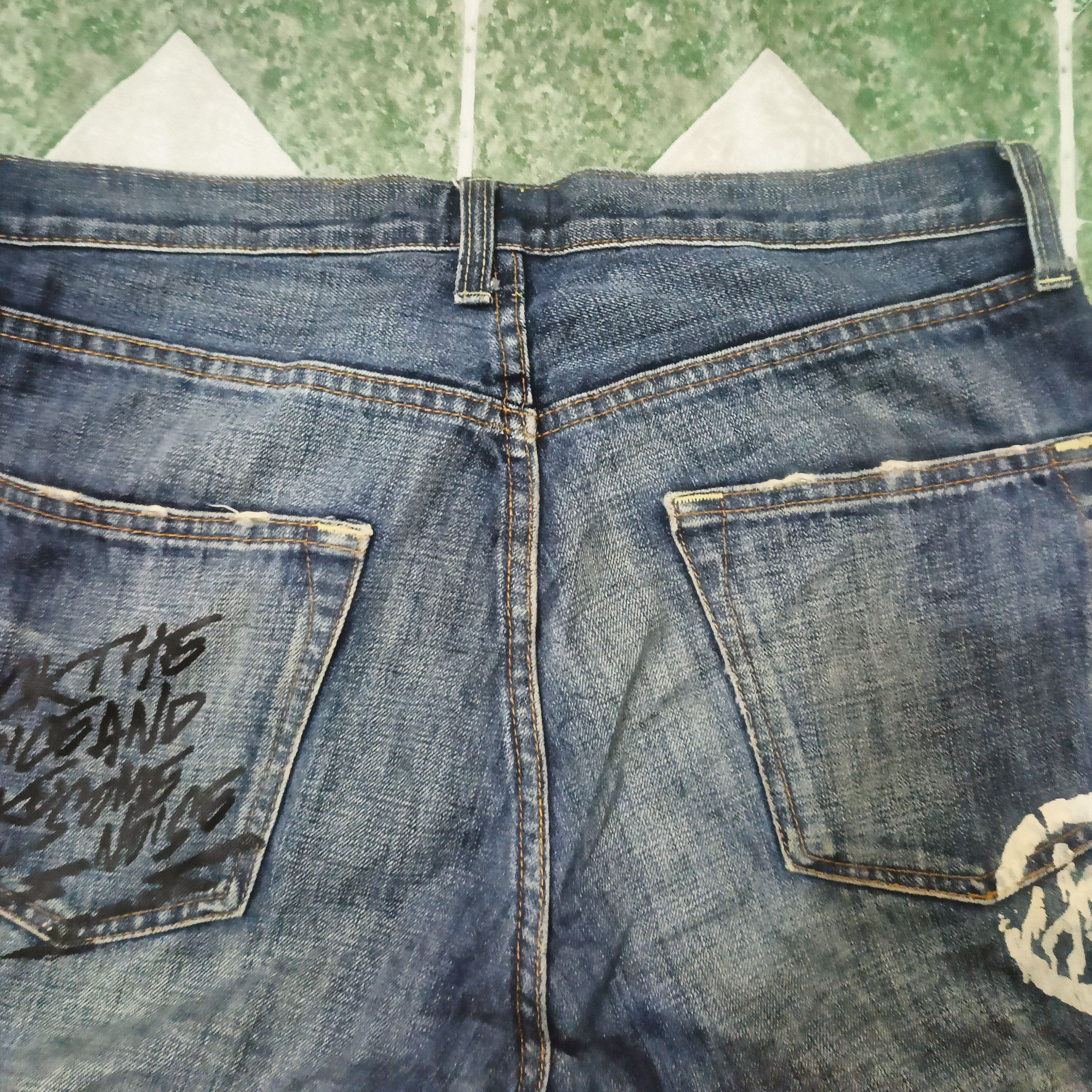 If Six Was Nine Rare Double Dog Distressed Denim Japan jeans Size US 32 / EU 48 - 18 Thumbnail