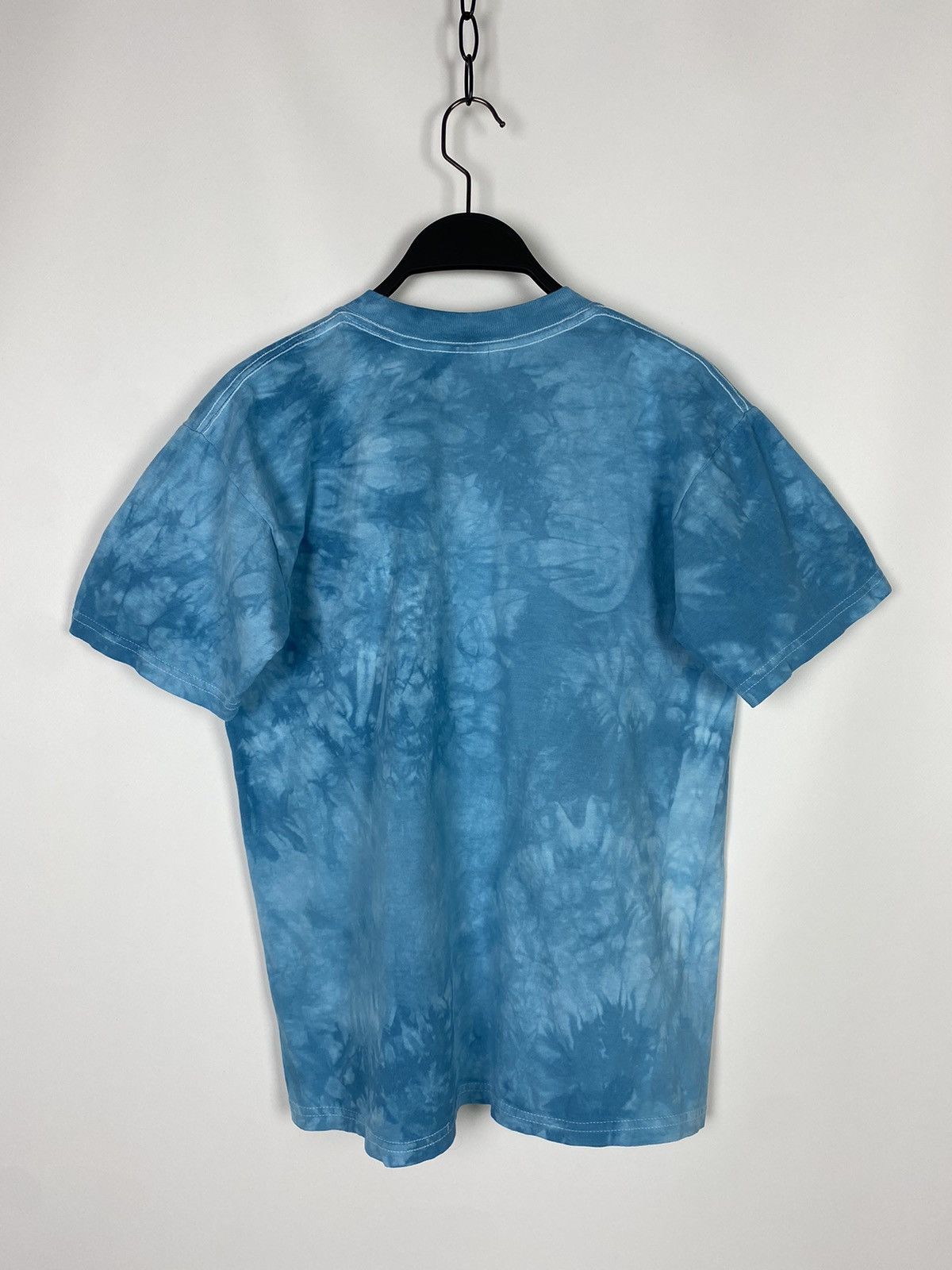 Vintage 1990’s Vintage Gildan Indigo Blue Tie Dye Blank Tee Size US S / EU 44-46 / 1 - 4 Thumbnail