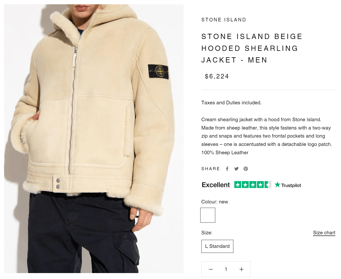 Stone Island $6K FULL SHEARLING SUEDE SHEEPSKIN LEATHER HOODED JACKET Size US L / EU 52-54 / 3 - 3 Thumbnail