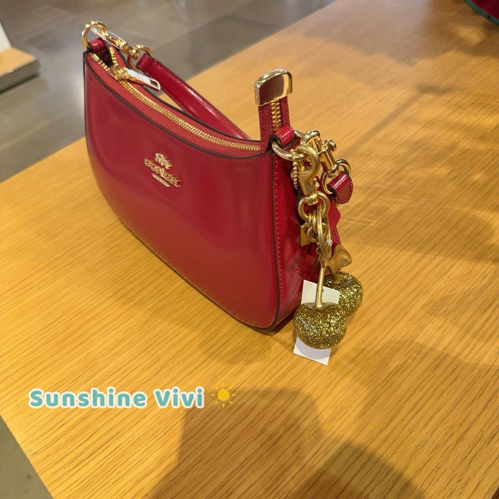 Coach NWT Bundle Coach CV938 Teri Red & Cherry Bag Charm 77840 Size ONE SIZE - 11 Thumbnail