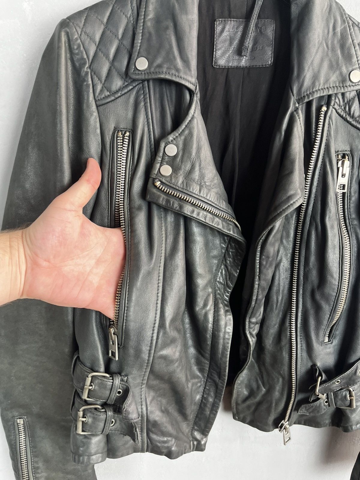 Allsaints Allsaints punk leather jacket size 38 Size M / US 6-8 / IT 42-44 - 9 Thumbnail