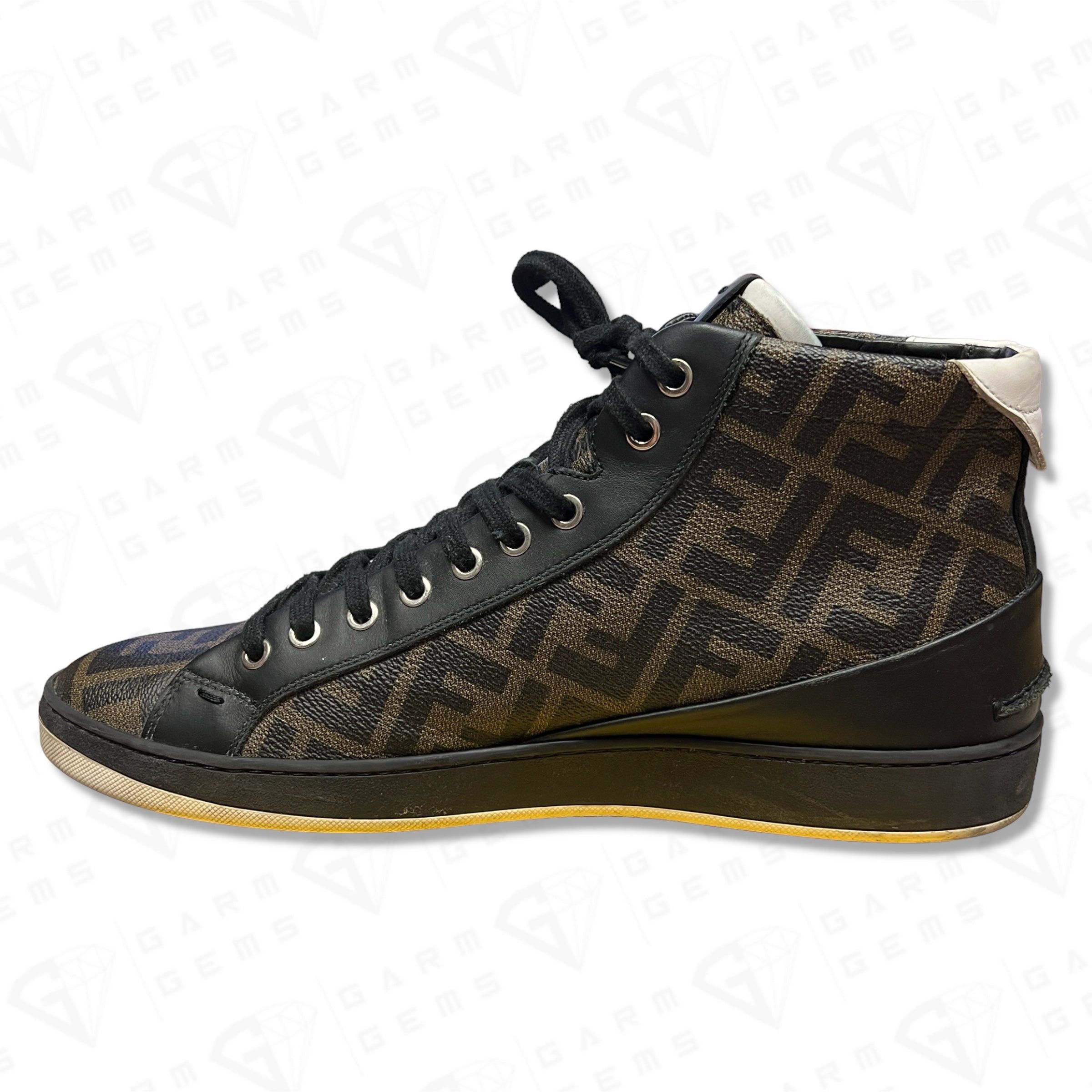 Fendi Fendi FF Monogram High Top Trainers Size US 11 / EU 44 - 3 Thumbnail