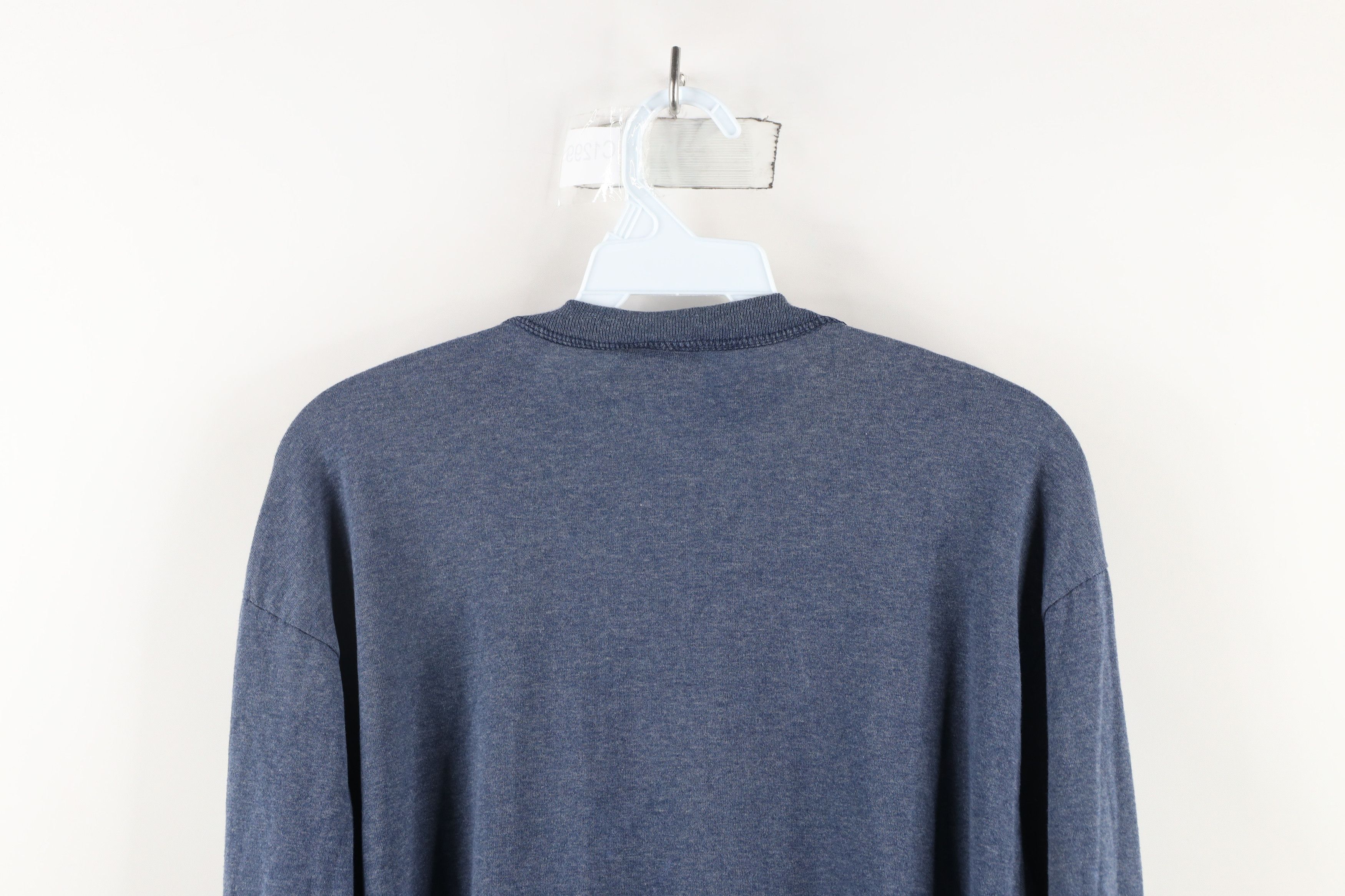 Vintage Vintage 90s Streetwear Blank Knit Long Sleeve Henley T-Shirt Size US M / EU 48-50 / 2 - 13 Thumbnail