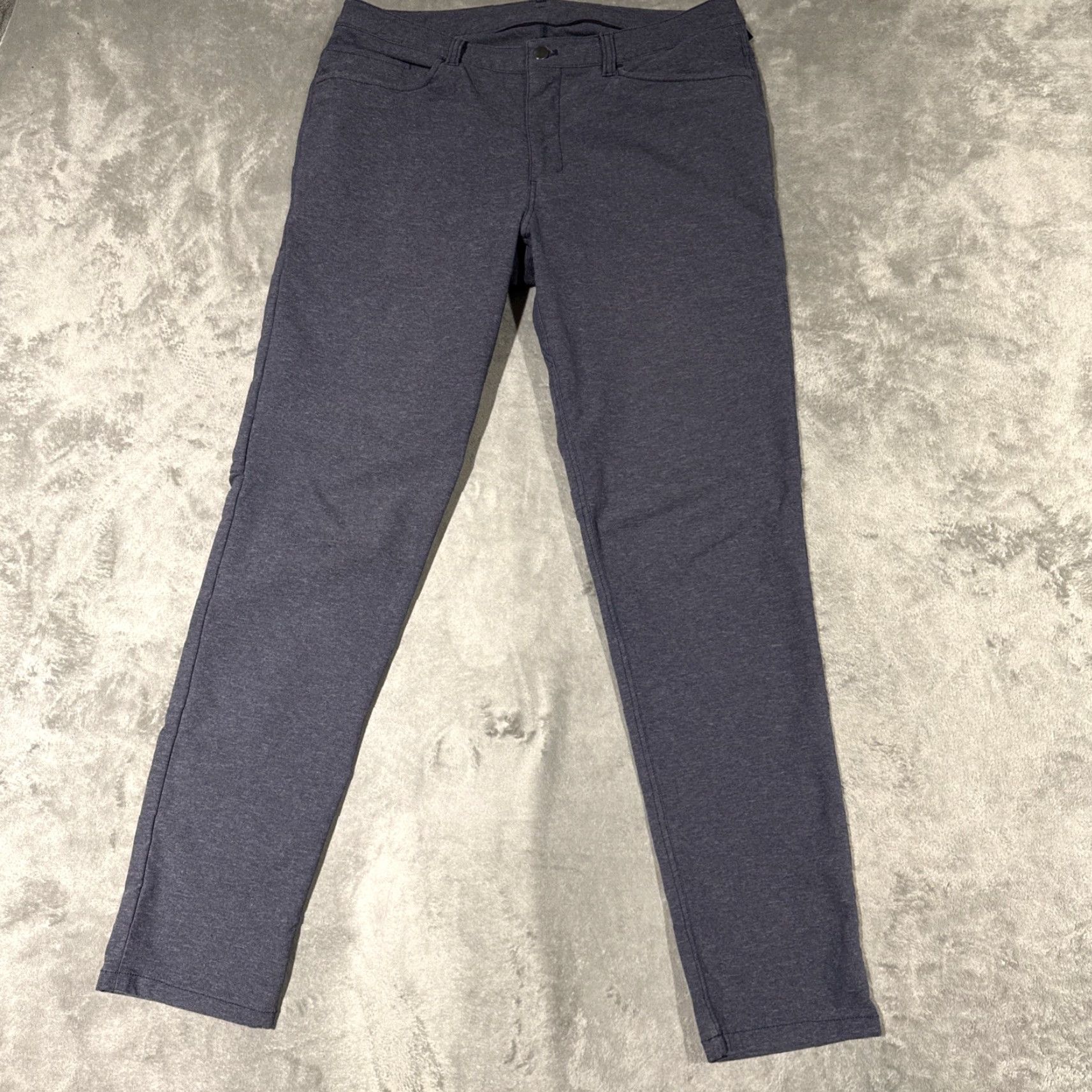 Lululemon Lululemon Pants Mens 34x32 Blue Chino Slim Fit Canvas 34 Inseam Flat Front Zip Pockets Logo Tapered Stretch Casual Size US 34 / EU 50 - 2 Thumbnail