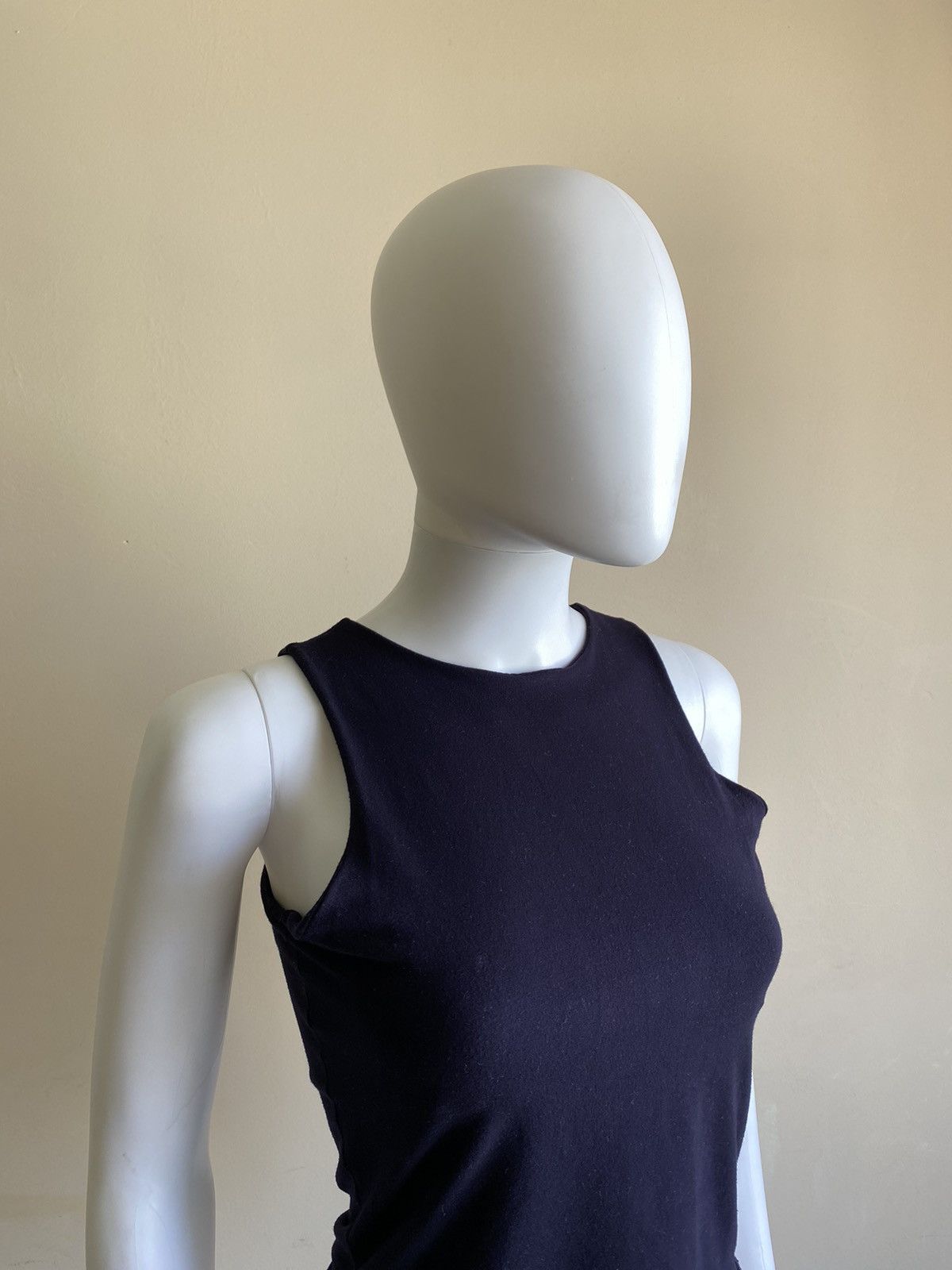 Sarah Pacini Sarah Pacini Womens Dark Blue Sleeveless Top Size 3 Size S / US 4 / IT 40 - 3 Thumbnail