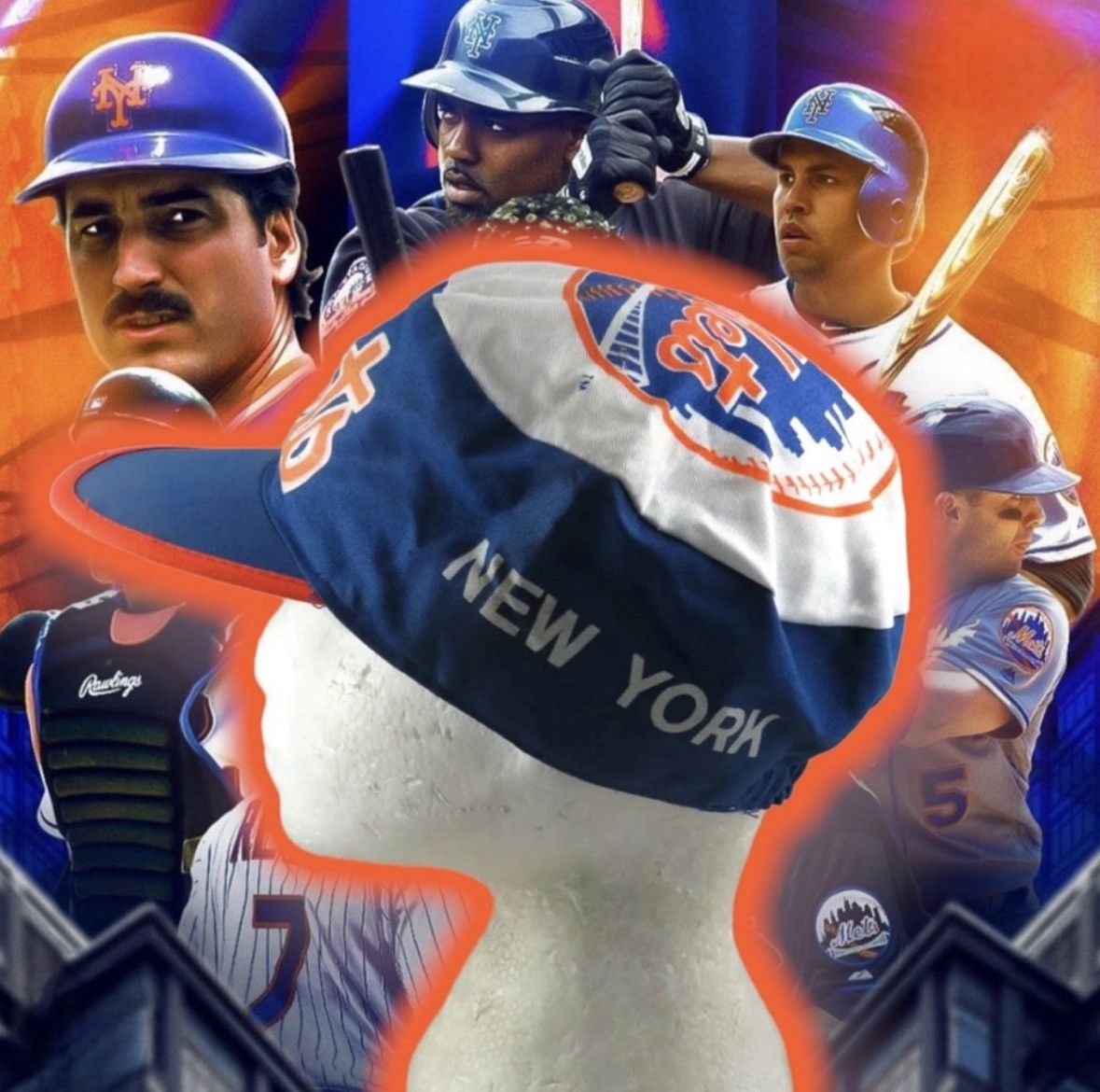 Starter 💎ViNTaGe 💎NeW YoRK MeTs ⚾️ BiG LoGo STaRTeR ⭐️ PuLLoVeR 🧢🧥 Size US L / EU 52-54 / 3 - 4 Thumbnail