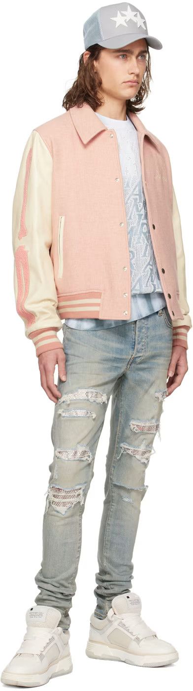 Amiri o1y0525 Logo Sweater in Light Blue Size US S / EU 44-46 / 1 - 4 Thumbnail