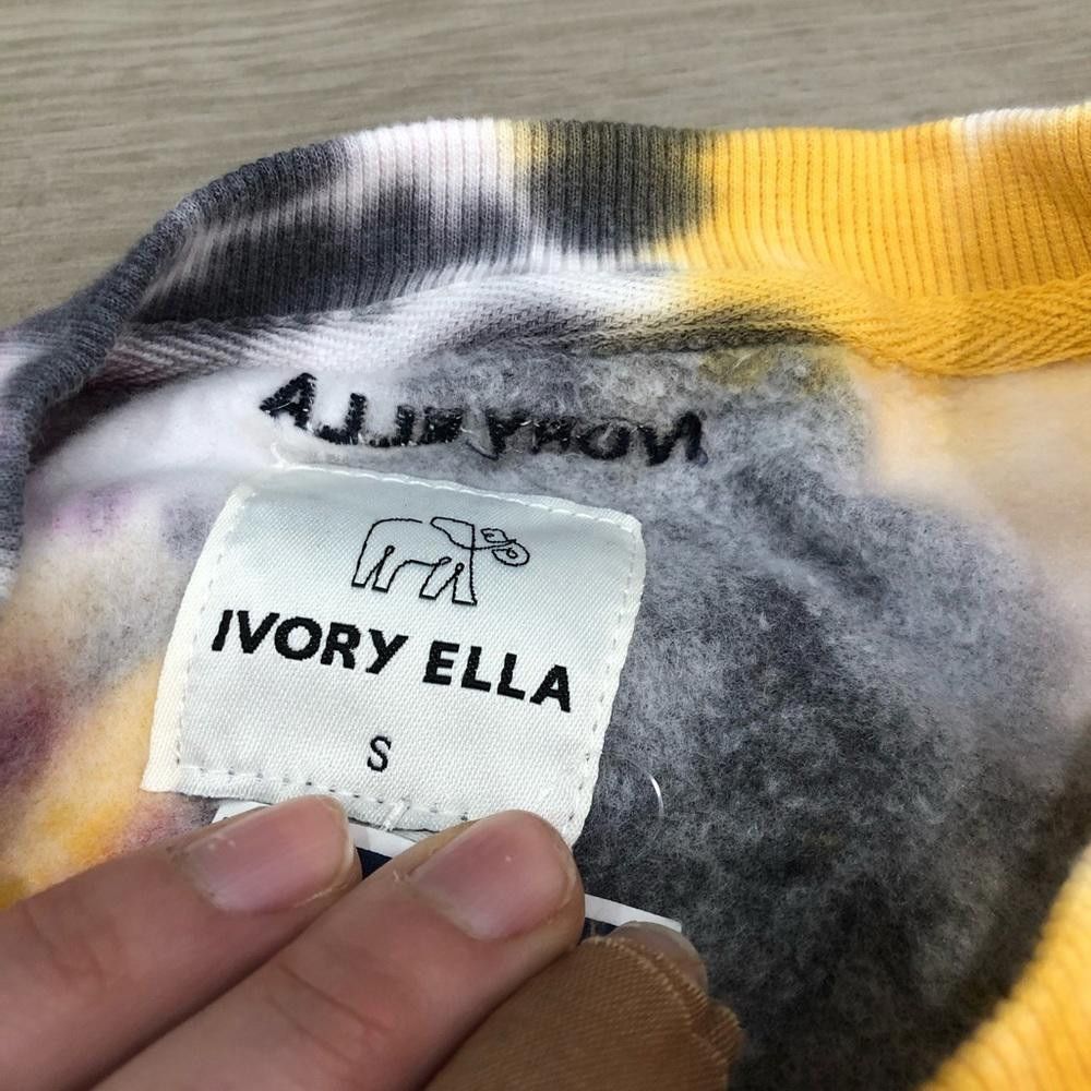 Designer Ivory Ella Tie-Dye Cropped Sweatshirt Size S / US 4 / IT 40 - 4 Thumbnail