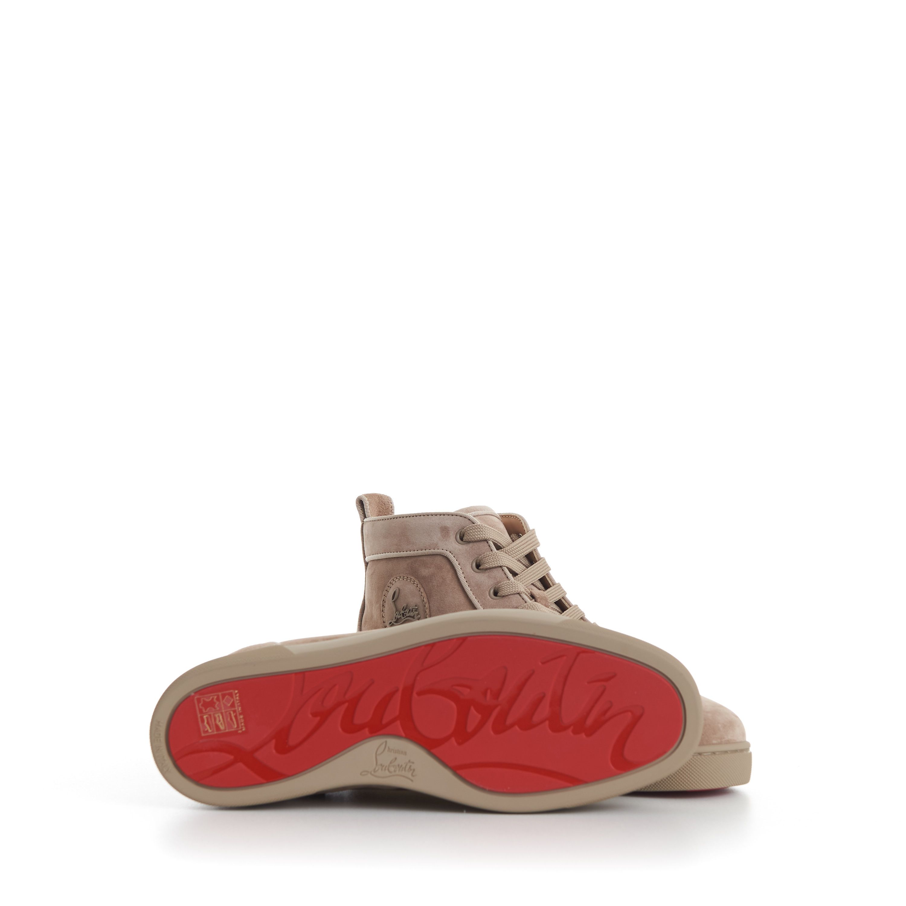 Christian Louboutin Louis High Top Sneakers - Suede, Saharienne Beige Size US 7 / EU 40 - 10 Thumbnail