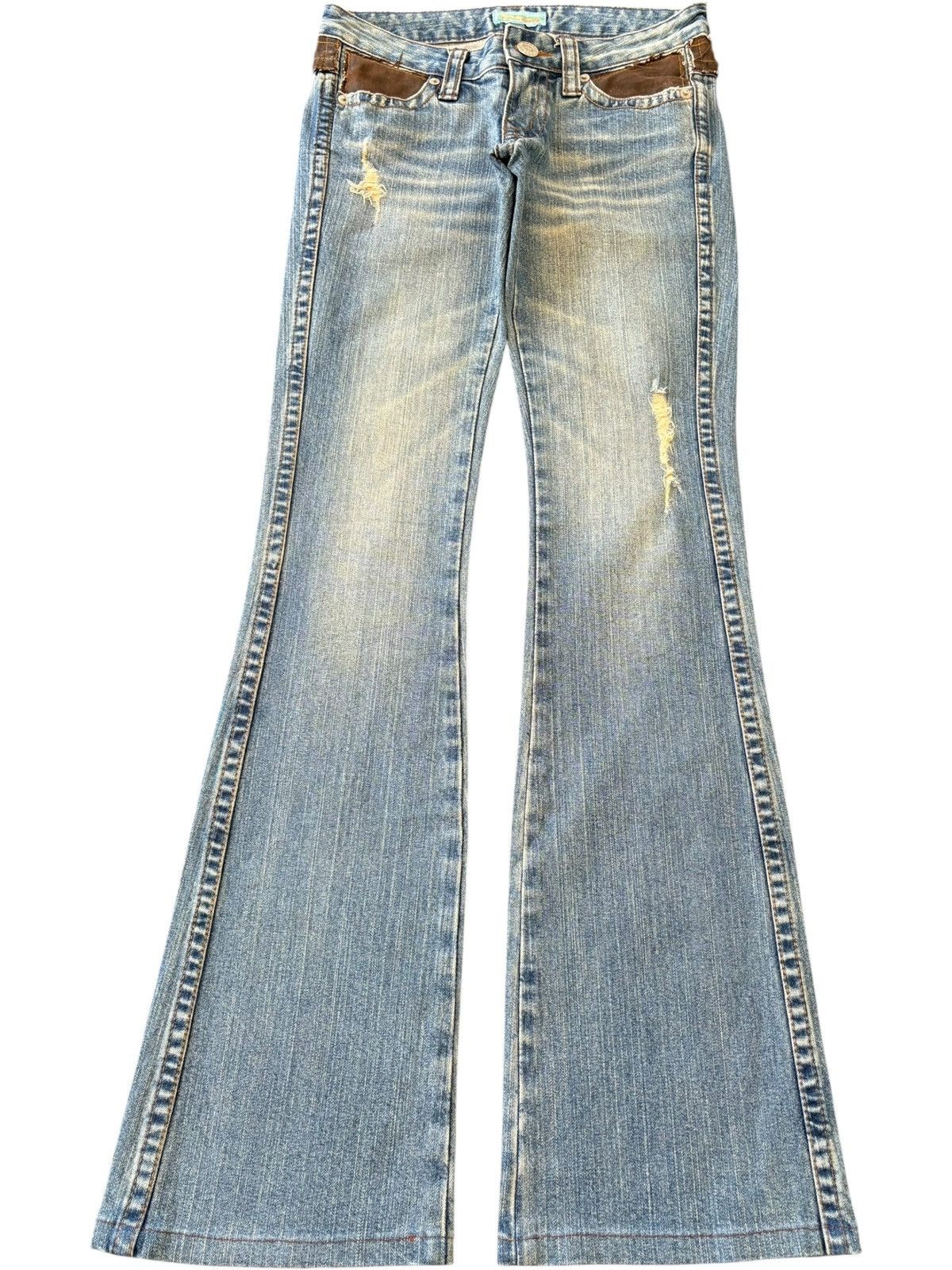 Diesel Vintage Japanese Brand Distress Low Rise Flare Jeans Size 27" / US 4 / IT 40 - 1 Thumbnail
