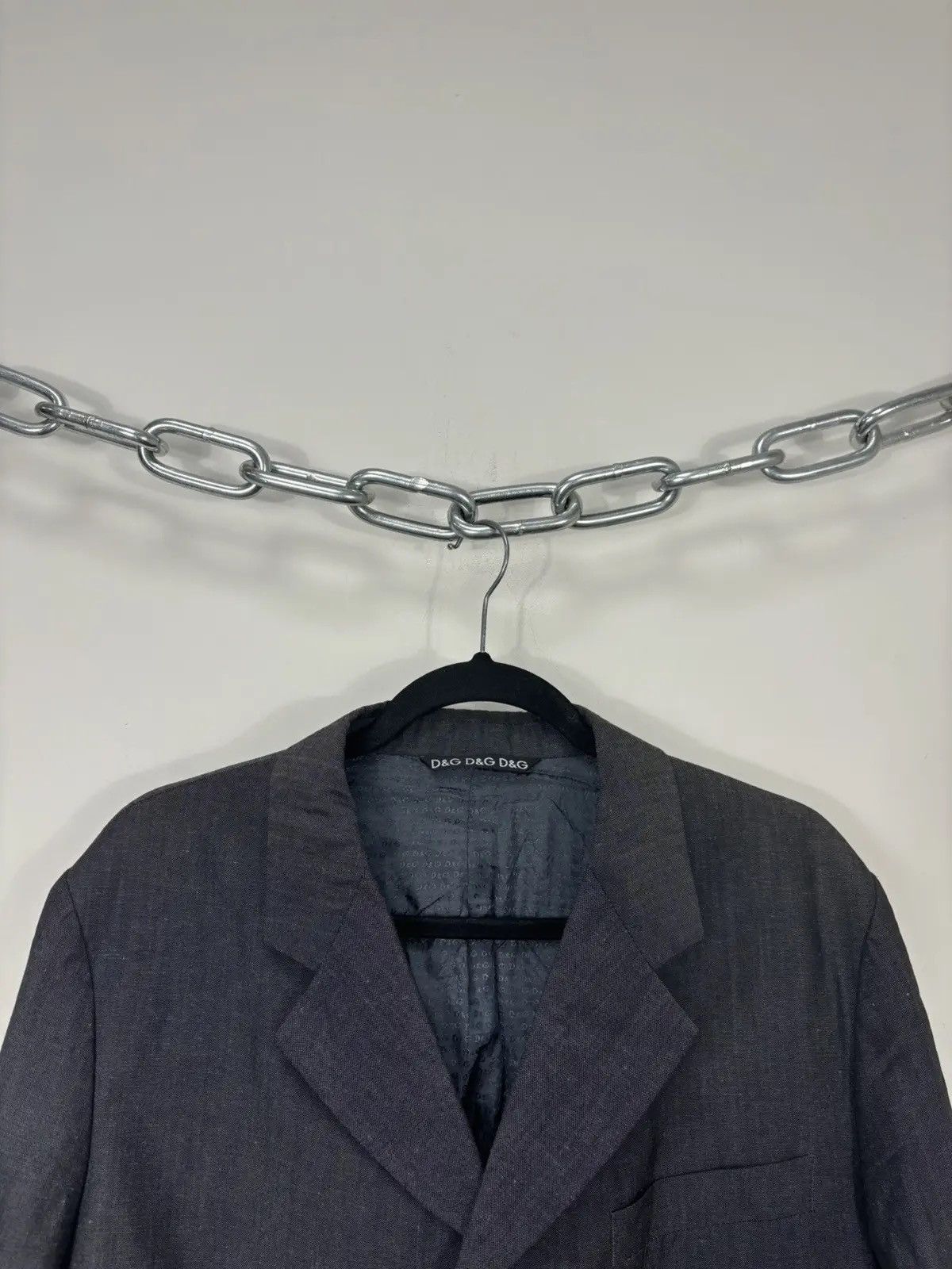 Dolce & Gabbana × Vintage Vintage Dolce & Gabanna Men's Rare Linen Wool Blazer Jacket Size 44R - 6 Thumbnail