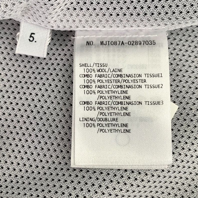 Thom Browne Thom Browne Gray striped wool hooded drawstring zipper jack Size US XXL / EU 58 / 5 - 7 Thumbnail