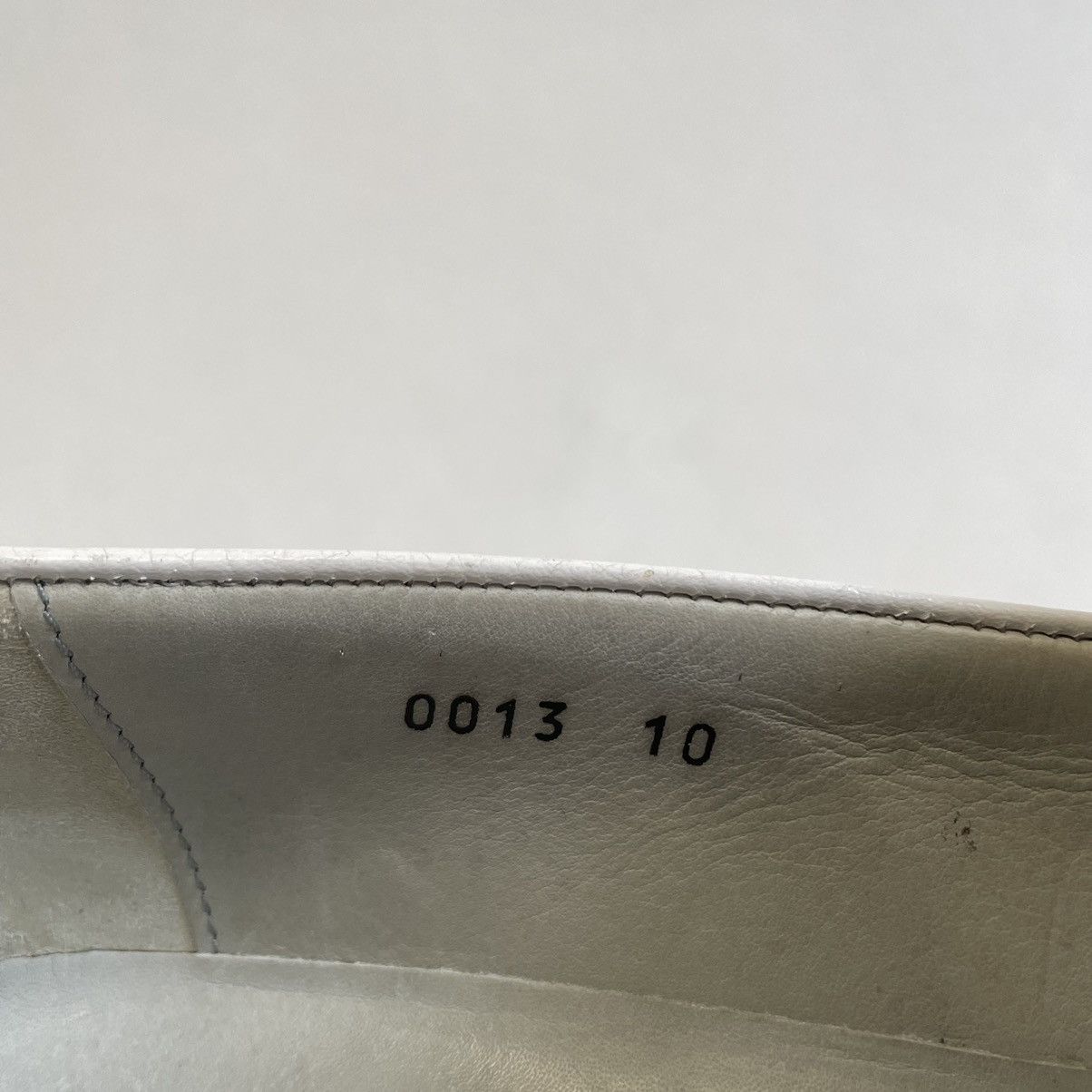 Helmut Lang OG Square Toe White Leather Loafers Size US 11 / EU 44 - 12 Thumbnail