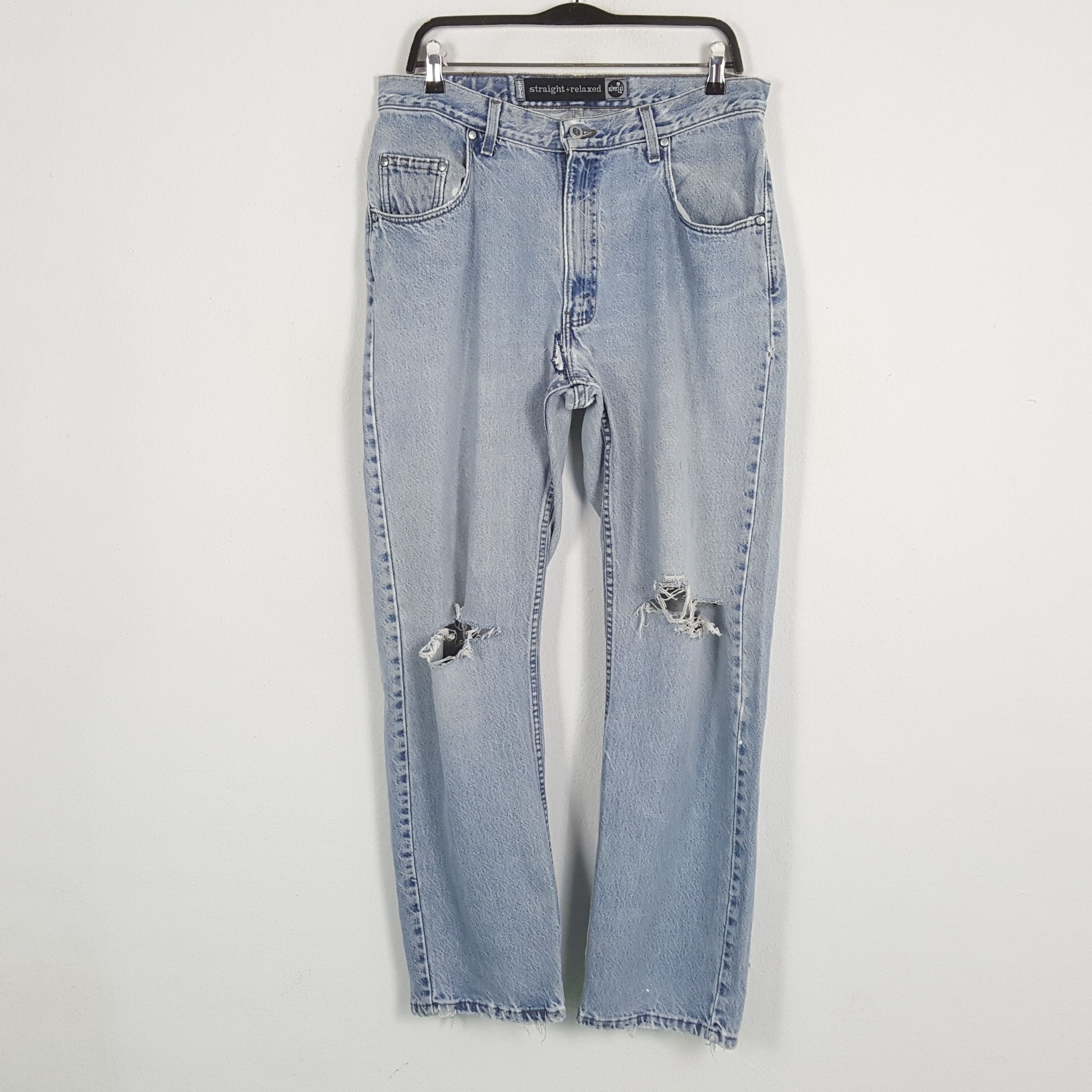 Levi's × Vintage LEVI'S Straight Relaxed Streetwear Style Distressed Jeans Size US 33 - 1 Thumbnail
