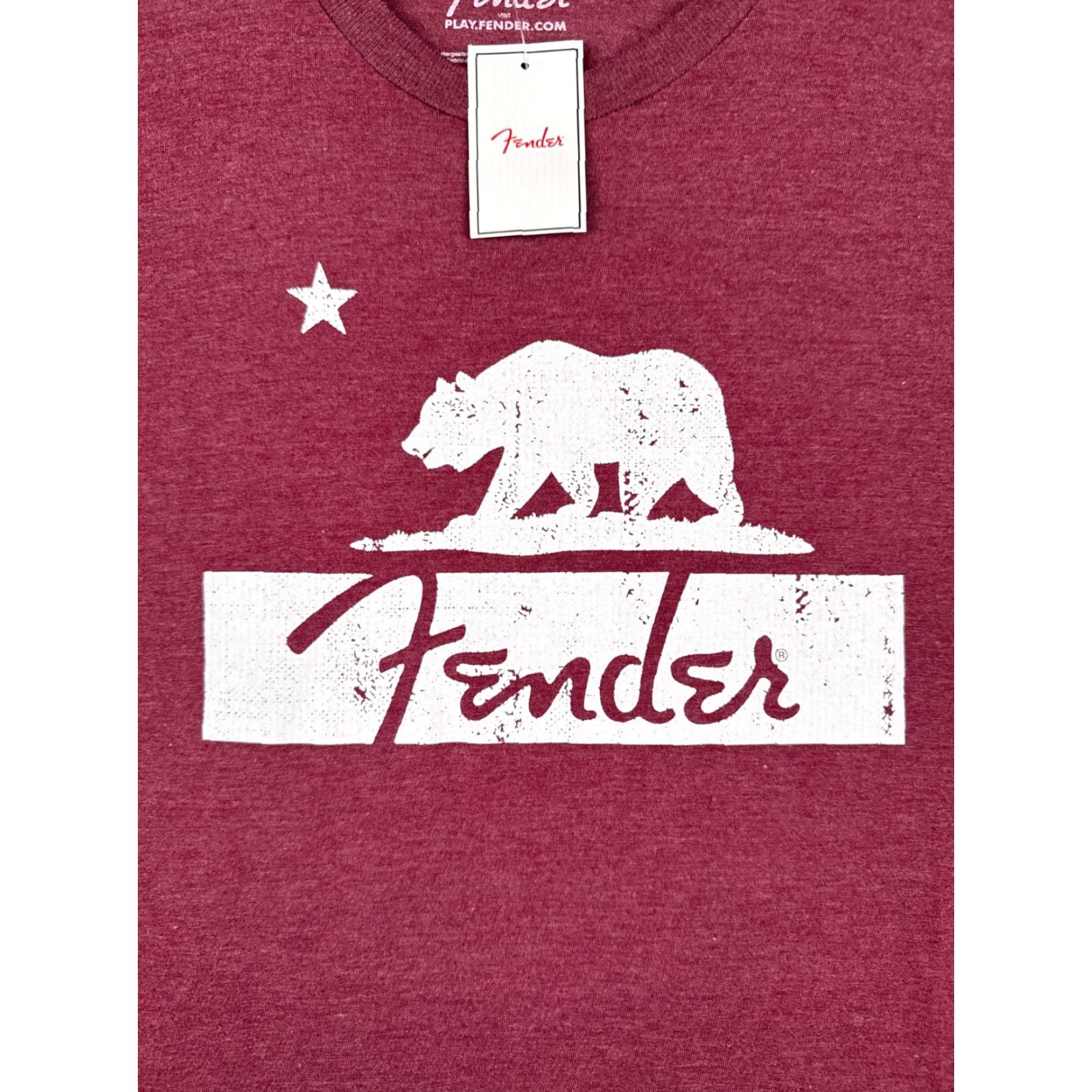 Fender Fender Shirt Men Small Burgundy Heather California Bear Guitar Short Sleeve NEW Size US S / EU 44-46 / 1 - 6 Thumbnail