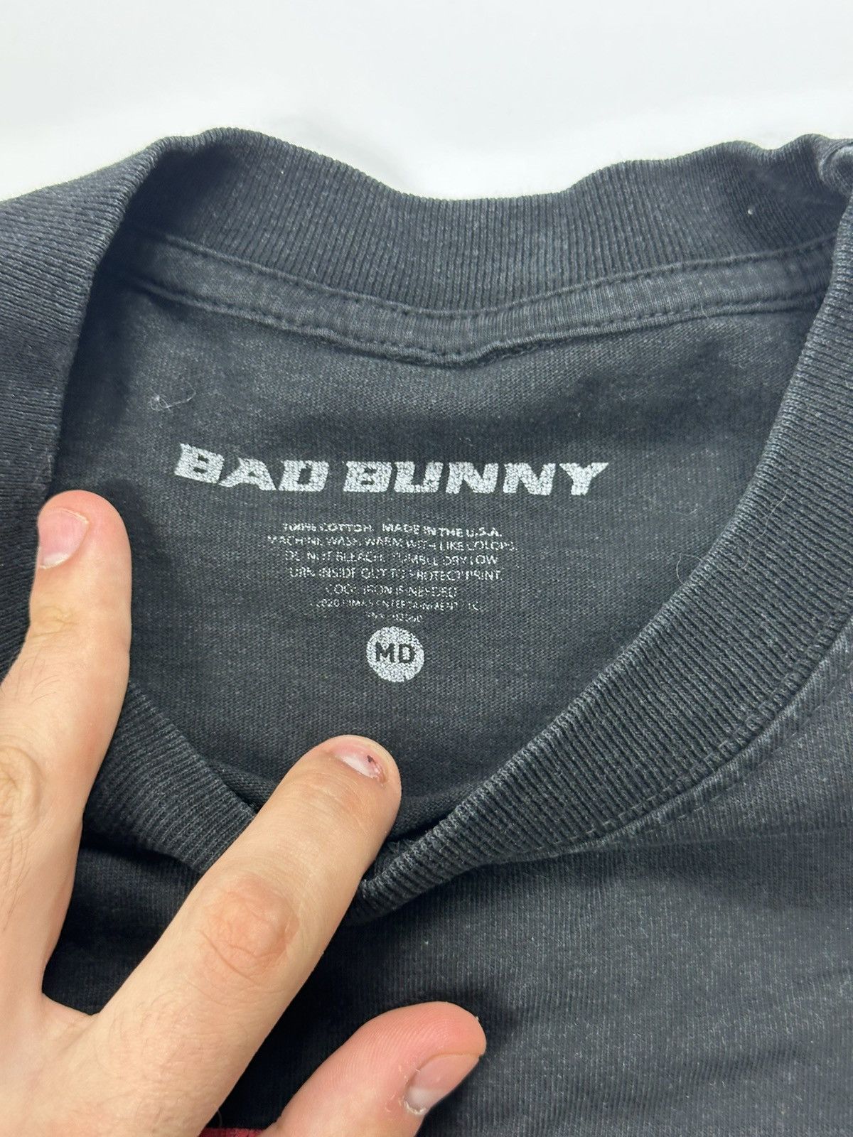 Band Tees Bad Bunny YHQLMDLG T-shirt Blocks Logo Men's Black Size US M / EU 48-50 / 2 - 8 Thumbnail