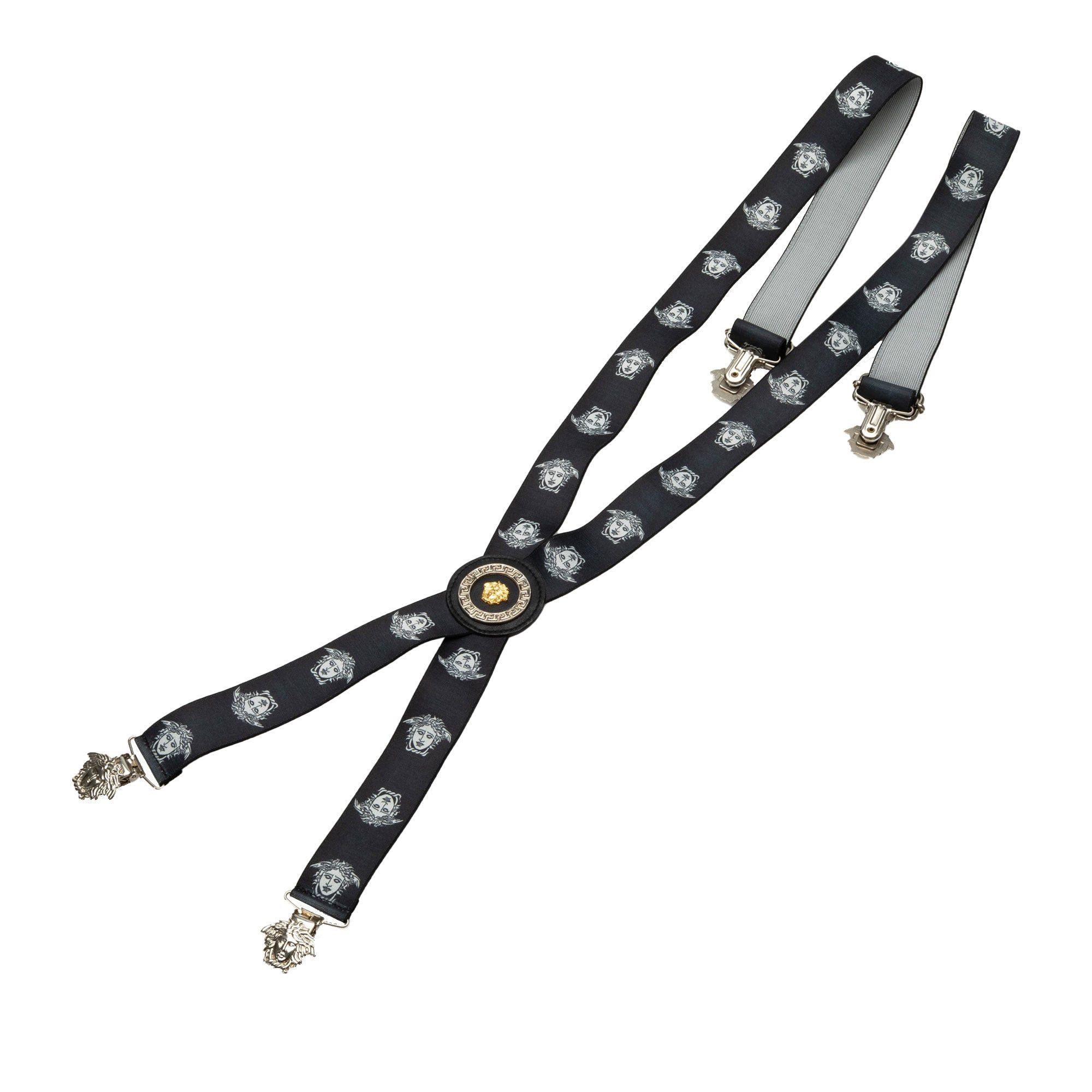 image of Versace Medusa Suspenders Other Accessories in Black, Women's