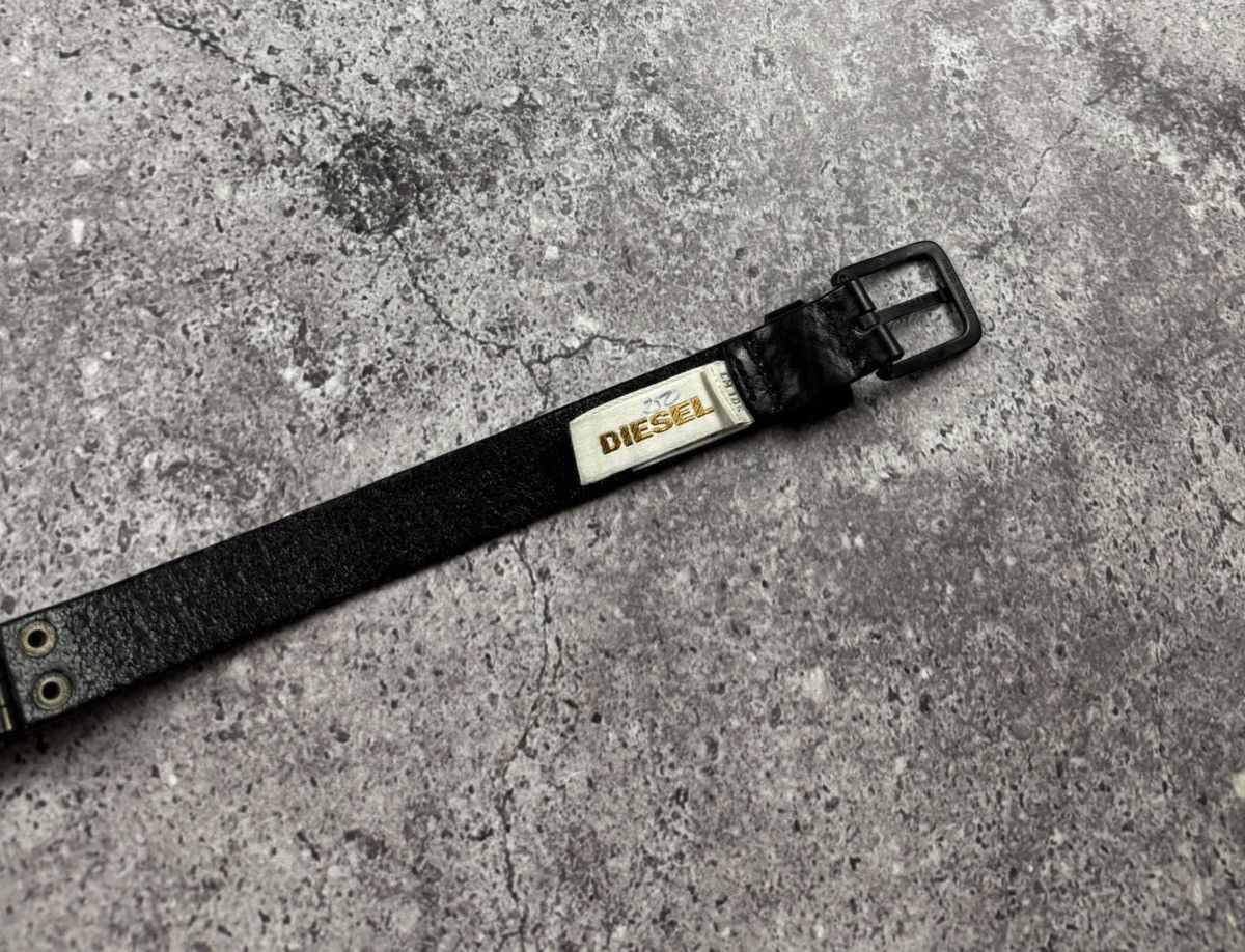 Diesel 00’S NUMBER NINE STYLE DIESEL PUNK HEAD Y2K LEATHER BELT Size ONE SIZE - 18 Thumbnail