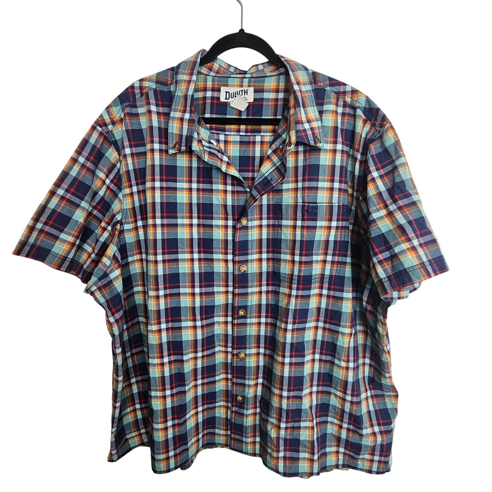Duluth Trading Company Duluth Trading Co. Shirt Plaid Short Sleeve Button Front 3XL Size US XXL / EU 58 / 5 - 1 Thumbnail