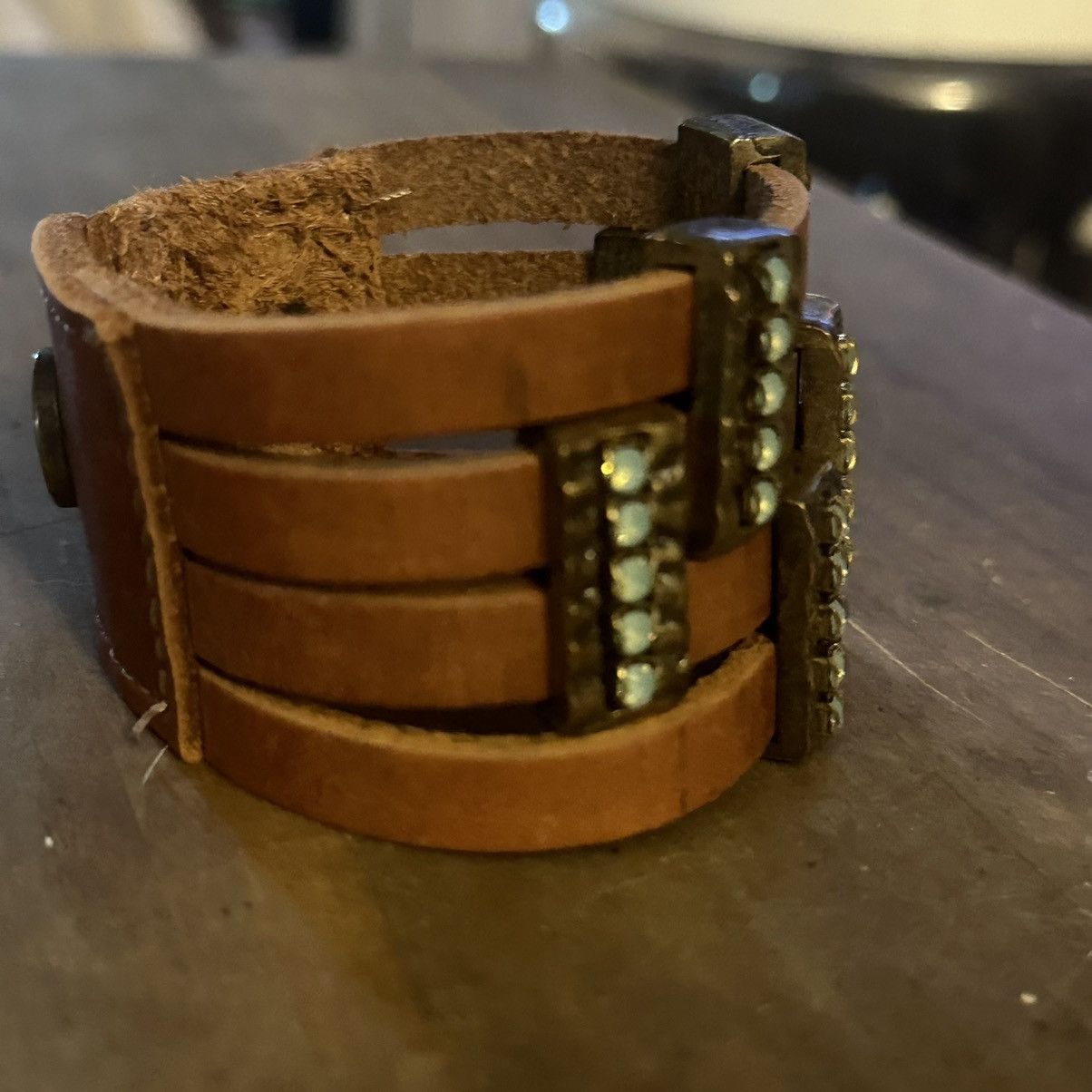 Other Leatherock wide leather bracelet Size ONE SIZE - 5 Thumbnail