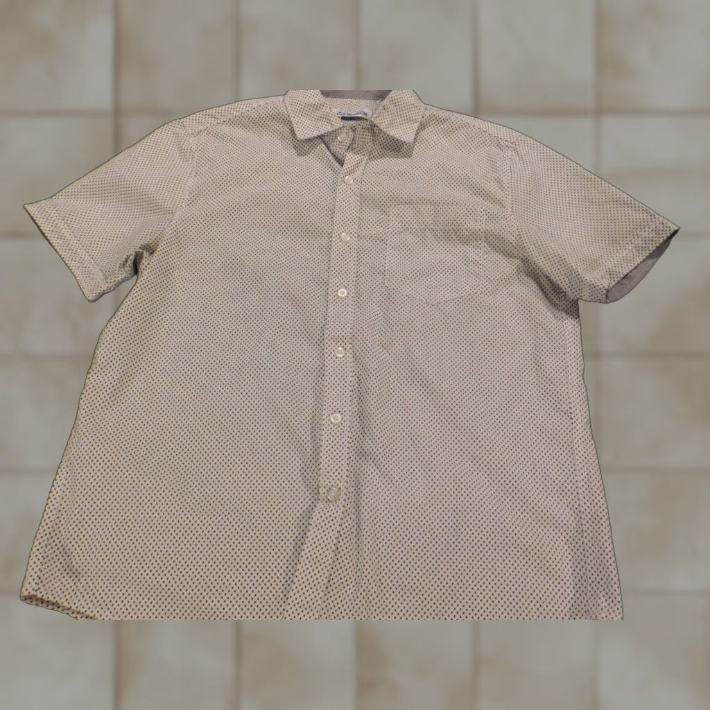 Vintage Michael Brandon Mens Shirt Small White Polka Dot Button-Up Modern Casual Short Sleeve Button-Down Collared Knit Cotton Size US S / EU 44-46 / 1 - 1 Thumbnail