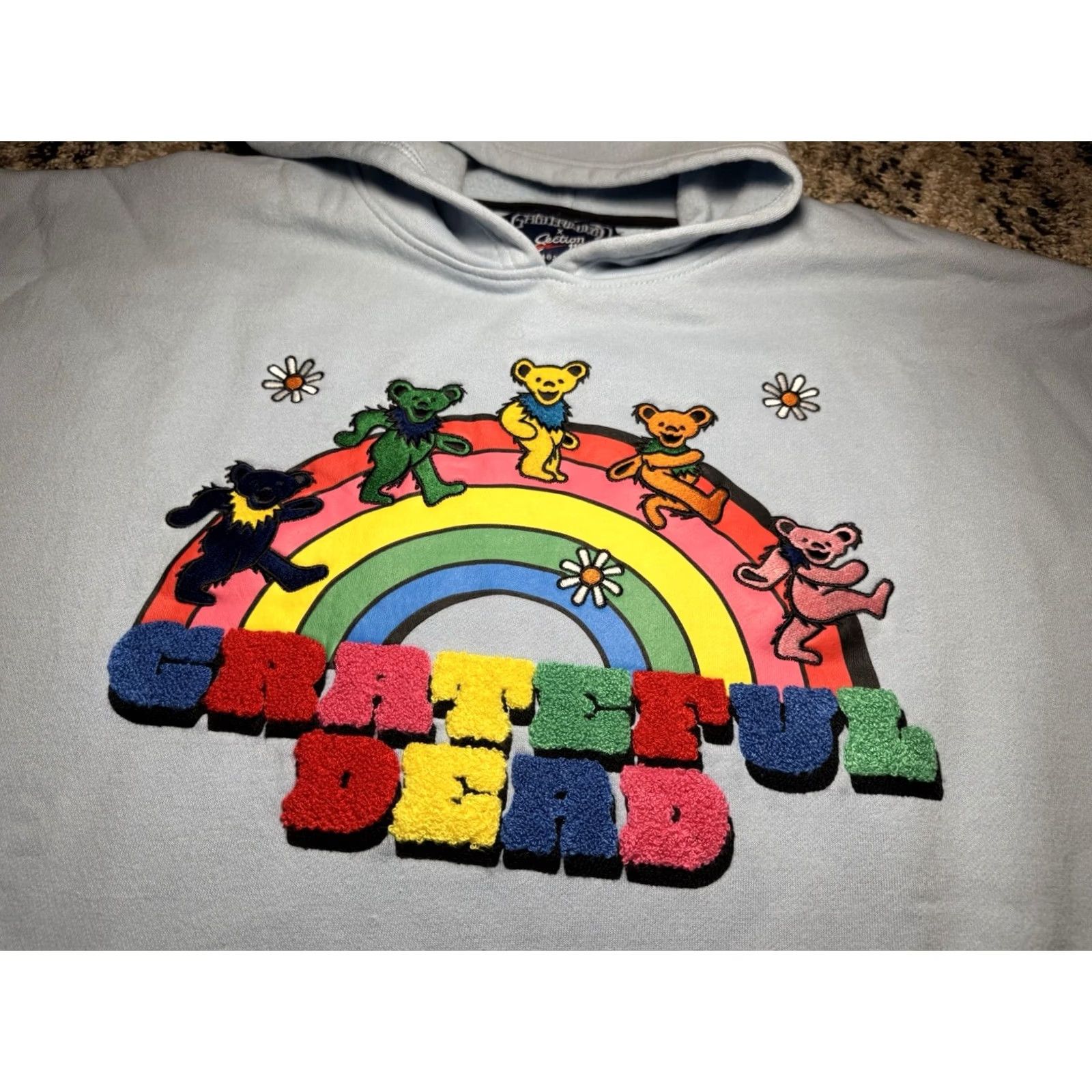 Vintage Grateful Dead Hoodie Pullover Blue Medium Dancing Bears Sweatshirt Section 119 Size US M / EU 48-50 / 2 - 2 Thumbnail