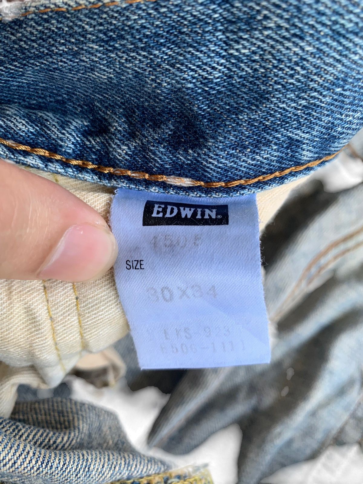 Edwin × Kapital × Vintage VINTAGE EDWIN SELVEDGE 505X BUTTON FLY DISTRESSED DENIM Size US 30 / EU 46 - 20 Thumbnail