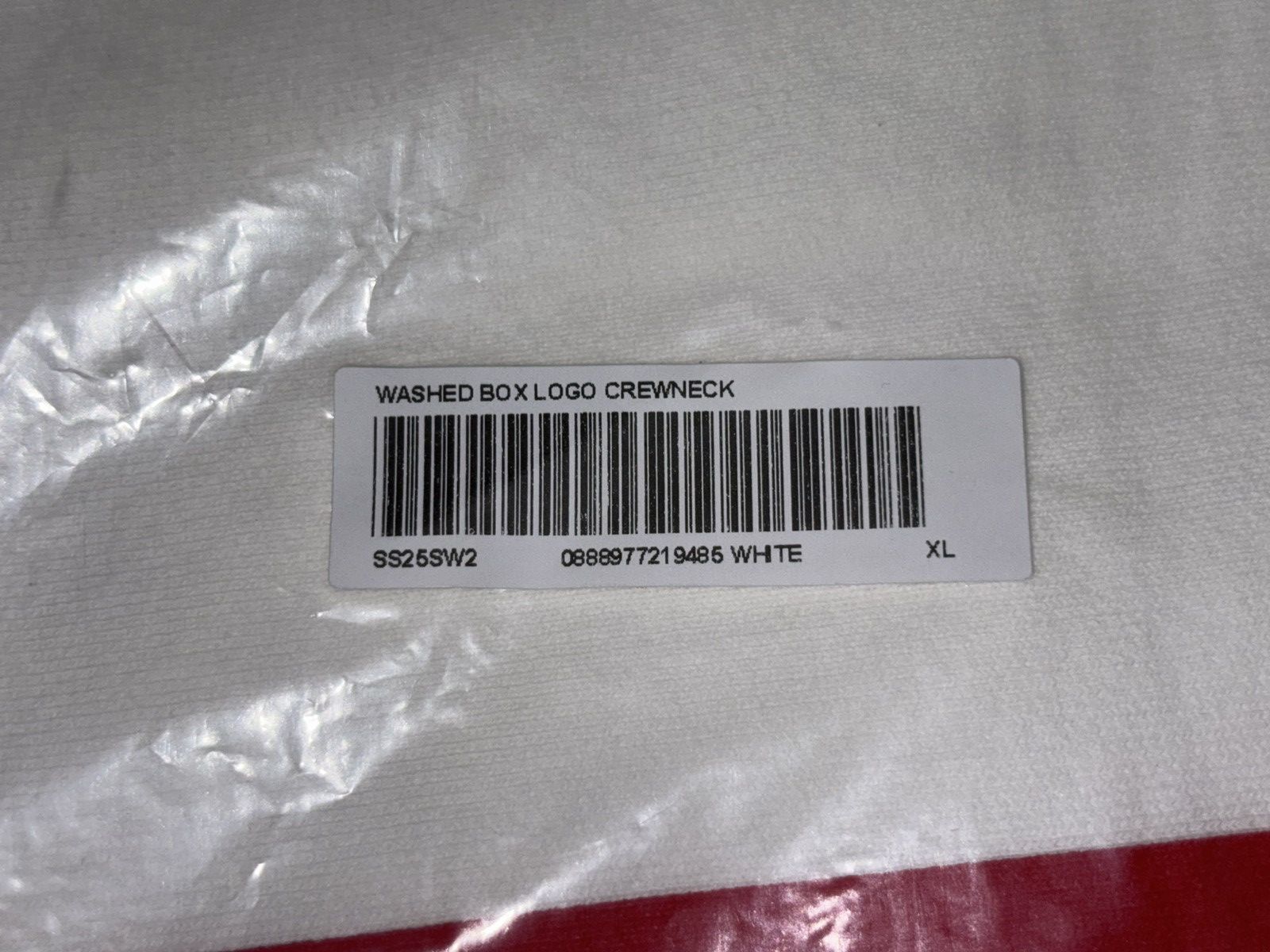 Supreme SUPREME Washed Box Logo Crewneck White X-Large SS25SW2 BNIB Size US XL / EU 56 / 4 - 4 Thumbnail