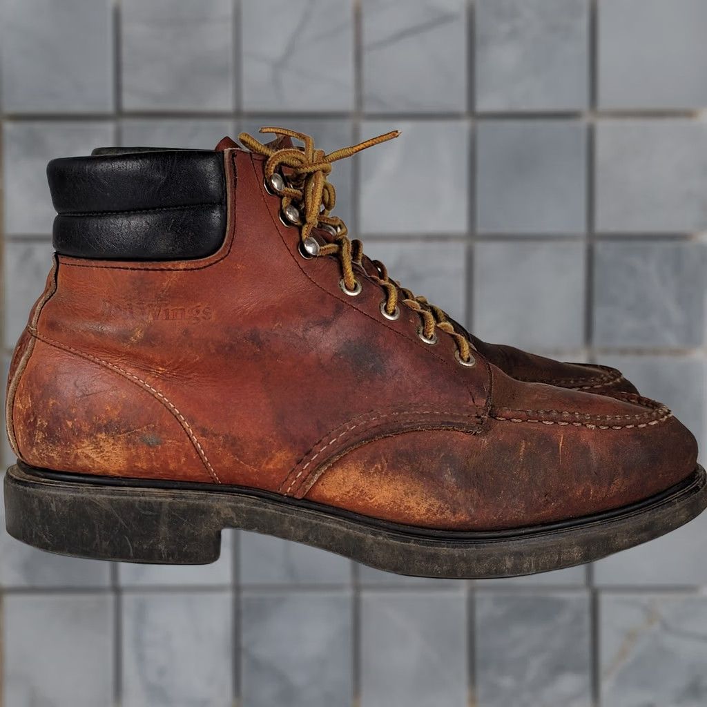 Red Wing Red Wing Boots Mens VTG 70s Pecos Steel Toe Size 12  display picture 1