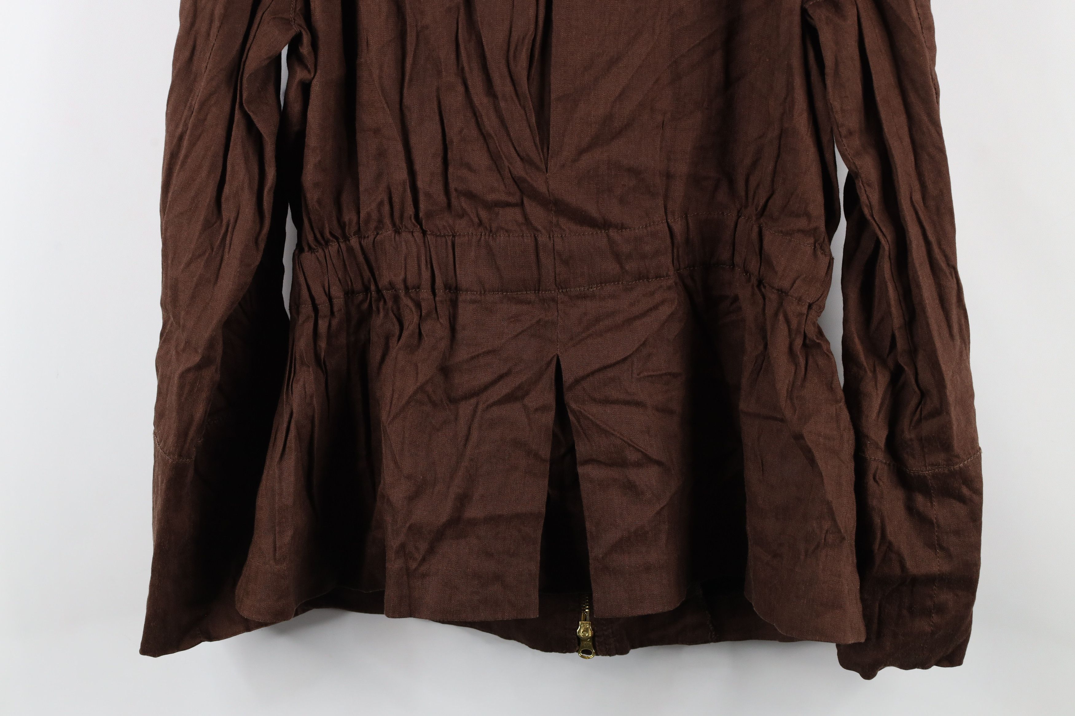 Vintage Vintage 90s Cache Roll Sleeve Flared Jacket Brown Size M / US 6-8 / IT 42-44 - 14 Thumbnail