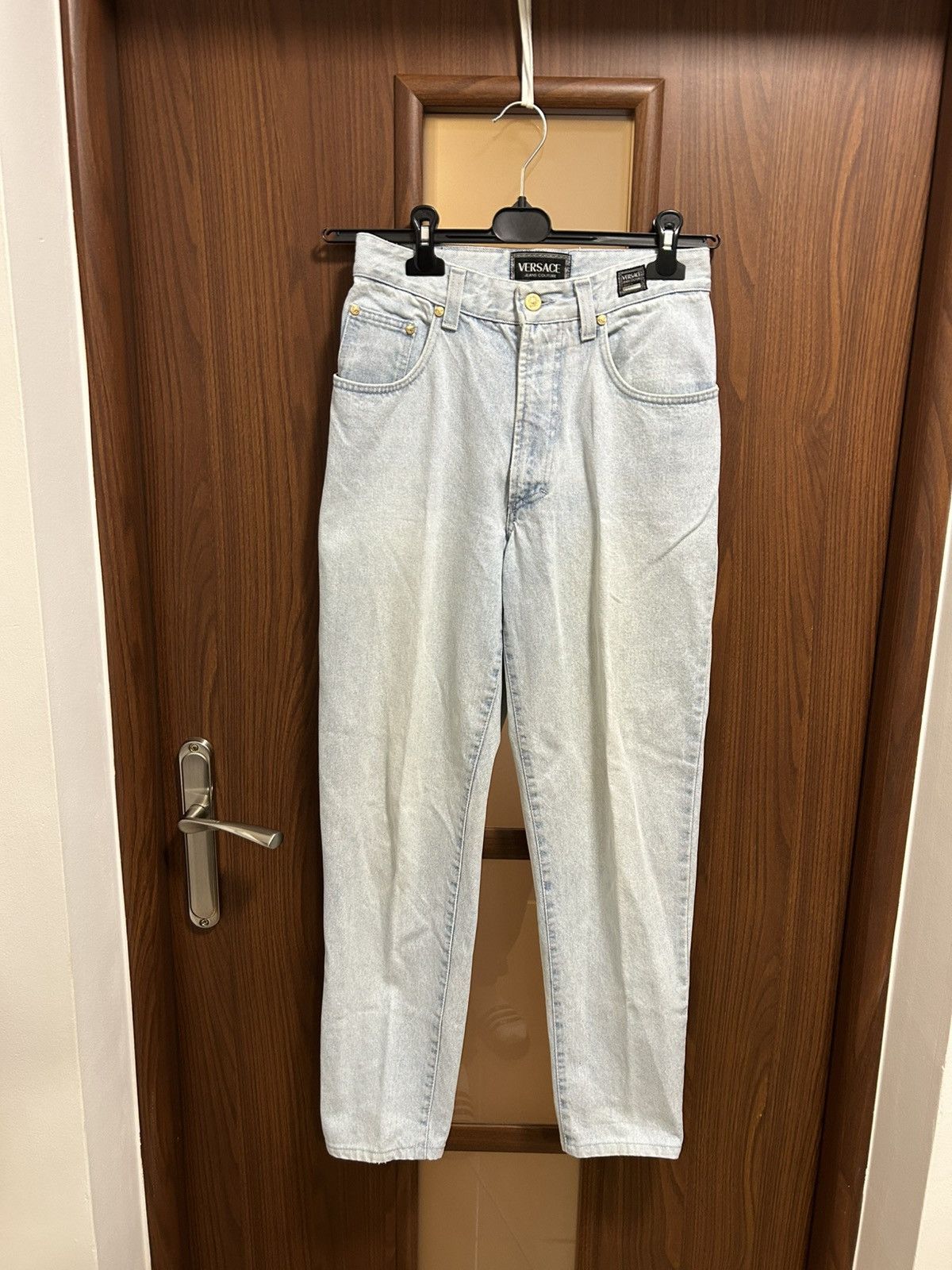 Versace Jeans Couture Vintage 90’s Versace Jeans Couture Medusa Washed Blue Jeans Size 32" / US 10 / IT 46 - 1 Thumbnail