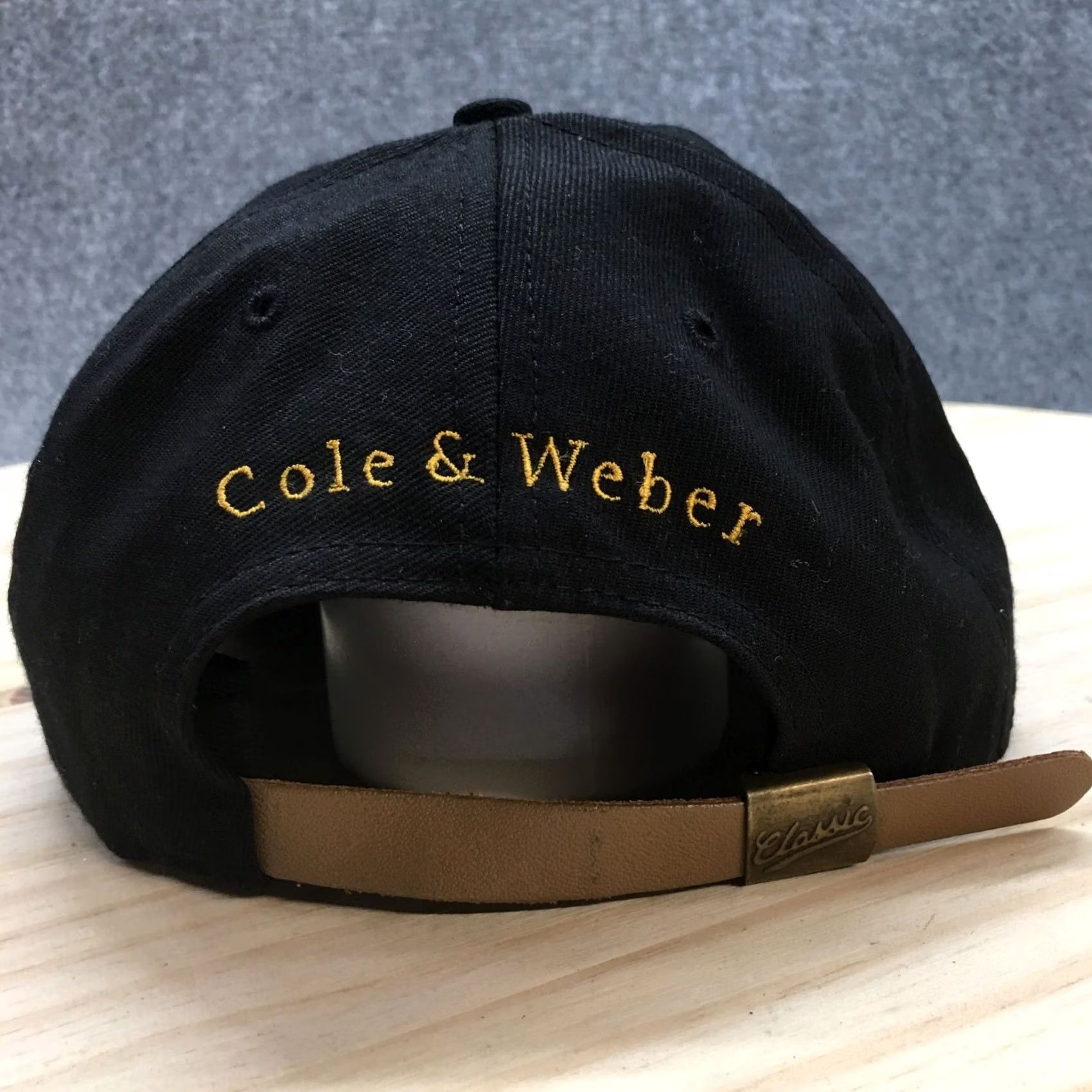 Vintage Cole & Weber Classic Baseball Cap Hat Mens One Size Fits All Black Flat Bill Size ONE SIZE - 6 Thumbnail