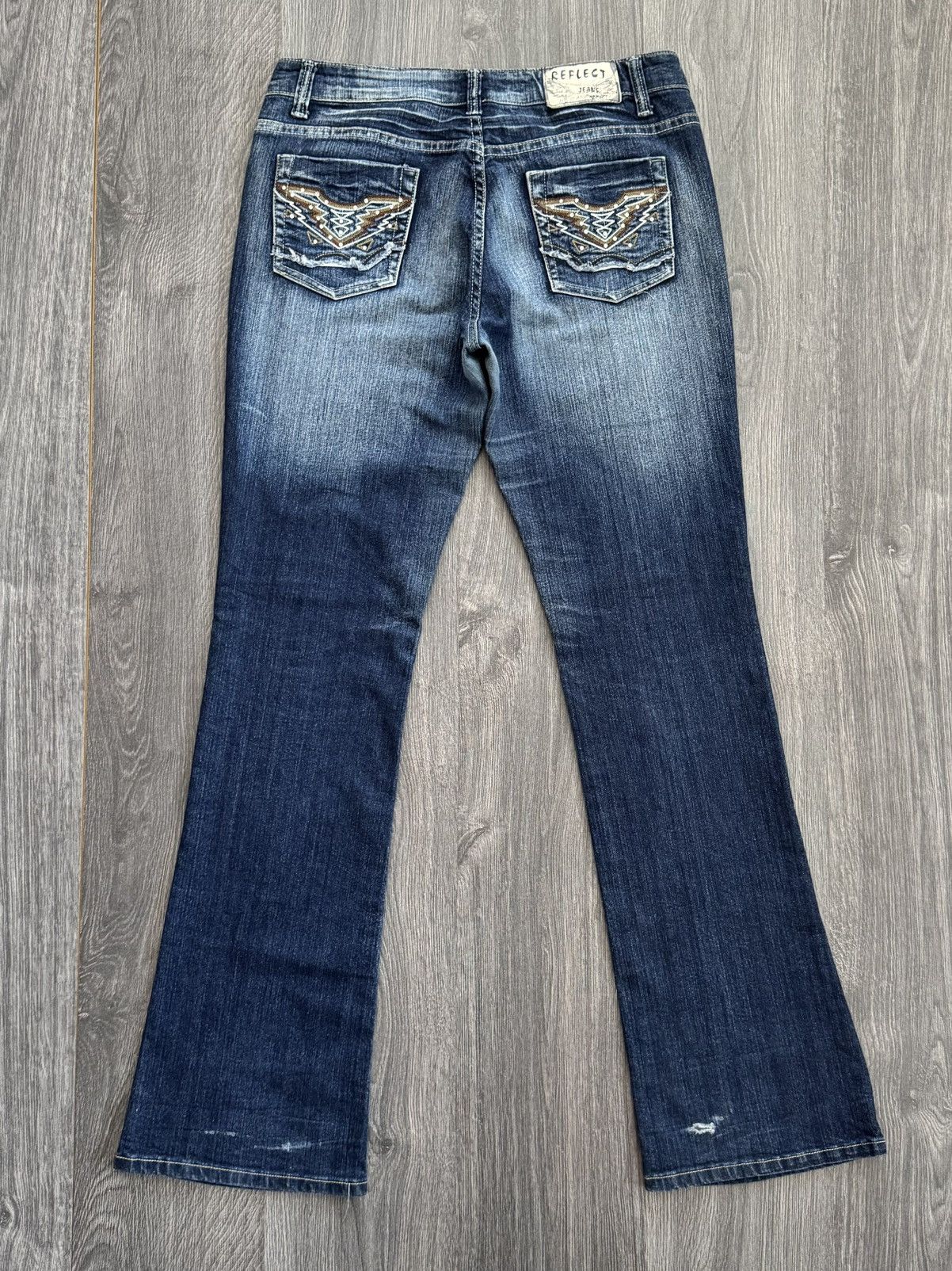 Japanese Brand Y2K Vintage Reflect Washed Flared Jeans If6was9 style Size US 34 / EU 50 - 6 Thumbnail