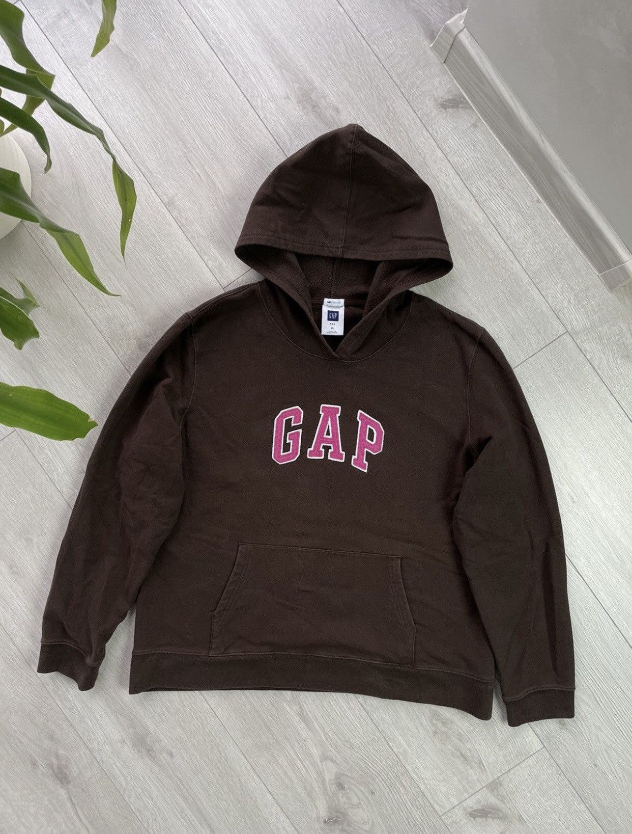 Gap × Vintage GAP hype brown vintage hoodie Size US S / EU 44-46 / 1 - 1 Thumbnail