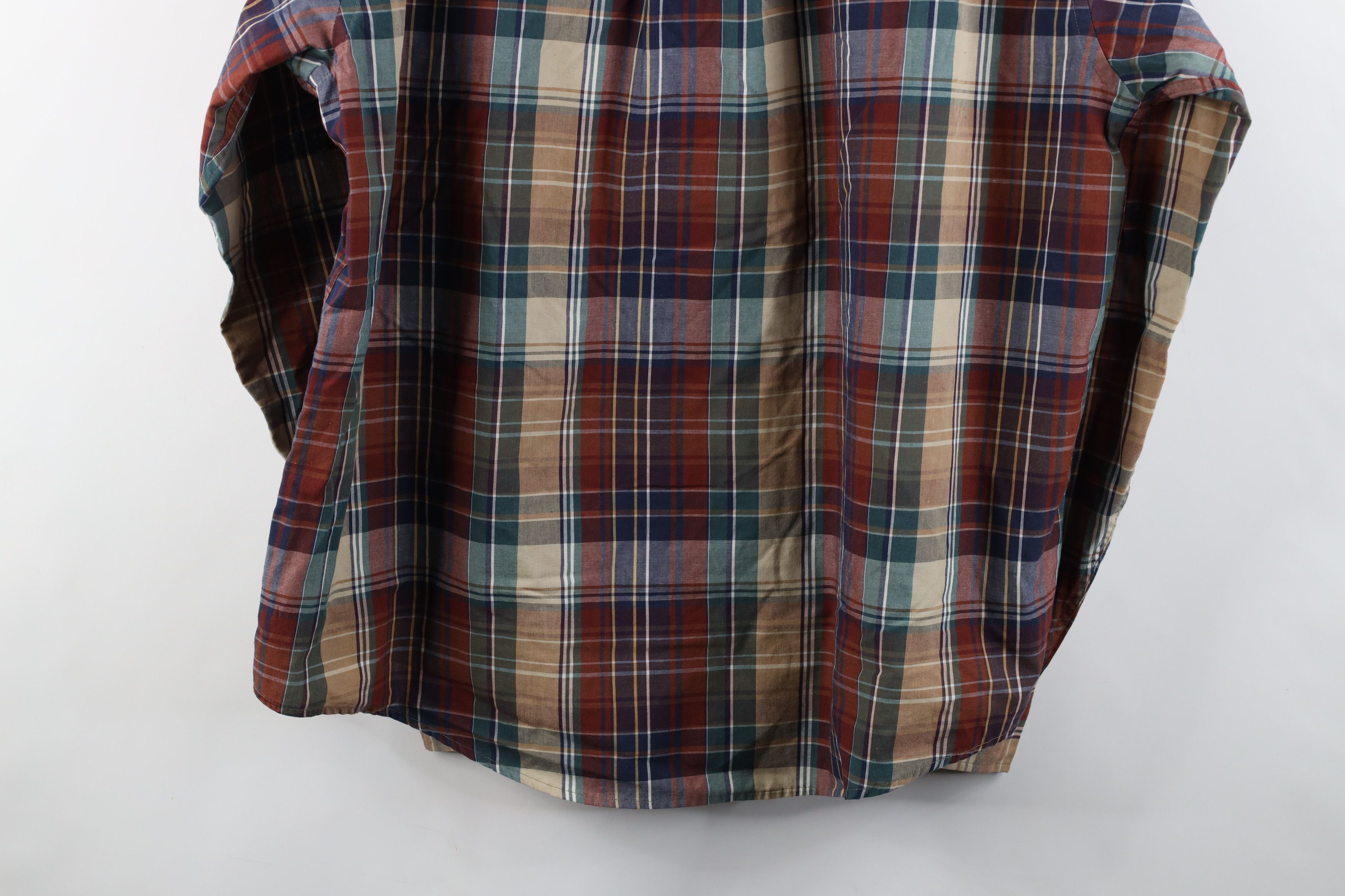 Vintage Vintage 90s Streetwear Tone Plaid Collared Button Down Shirt Size US XL / EU 56 / 4 - 11 Thumbnail