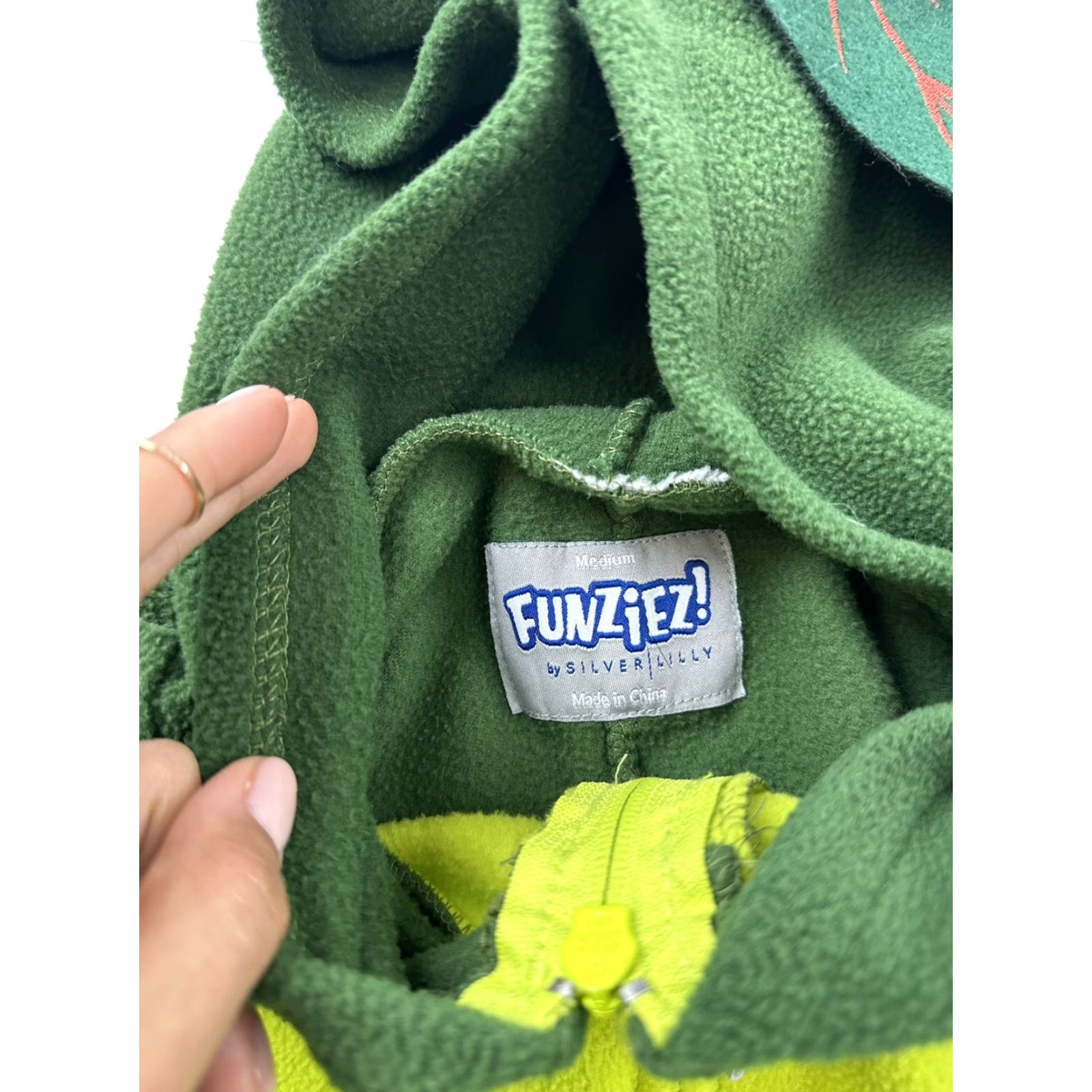 Vintage Funziez Jumpsuit One Piece Adult Medium Green Avacado Cosplay Costume Size ONE SIZE - 4 Thumbnail