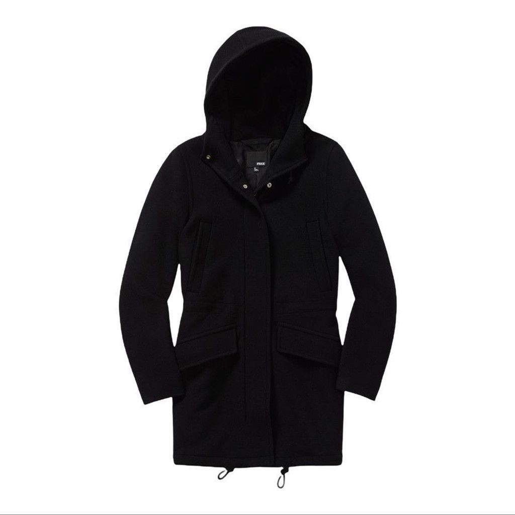 Aritzia Wilfred Black Gemma Wool Zip Front Coat w/ Cashmere Size S Size S / US 4 / IT 40 - 3 Thumbnail