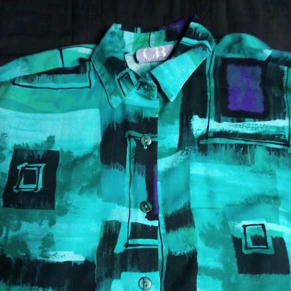 Other Vintage CB Elements Abstract Geometric Button Shirt Size US L / EU 52-54 / 3 - 1 Thumbnail